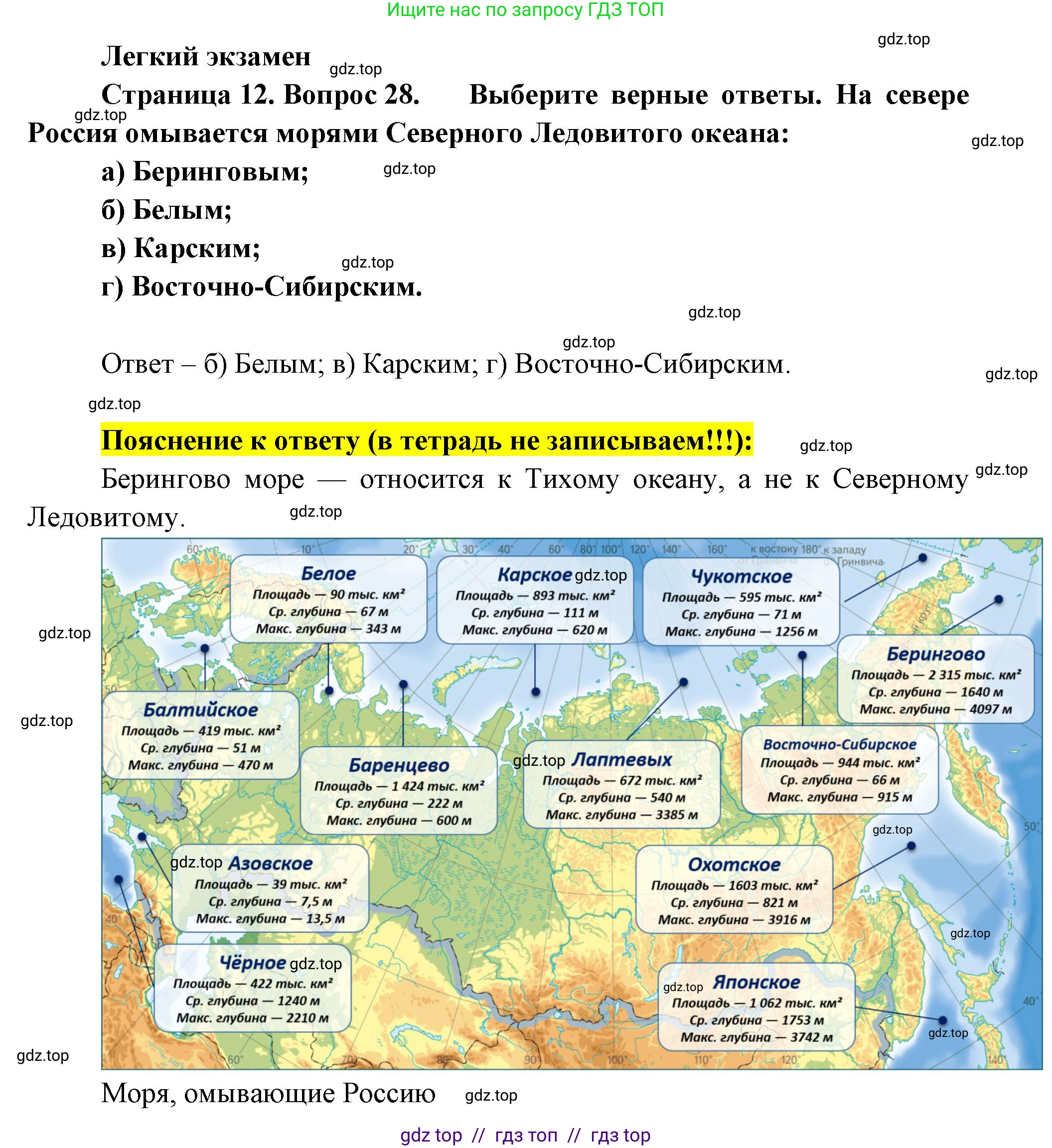 География, 8 класс Мой тренажёр, автор: Николина Вера Викторовна, издательство Просвещение, Москва, 2023, жёлтого цвета, страница 12, номер 28, Решение 2