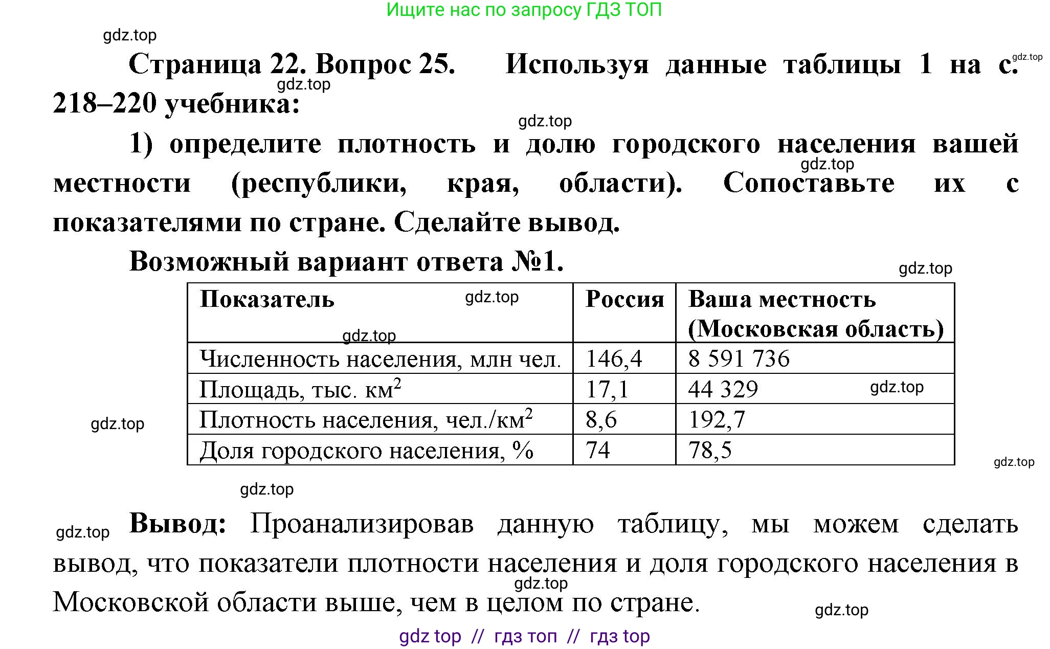 География, 8 класс Мой тренажёр, автор: Николина Вера Викторовна, издательство Просвещение, Москва, 2023, жёлтого цвета, страница 22, номер 25, Решение 2