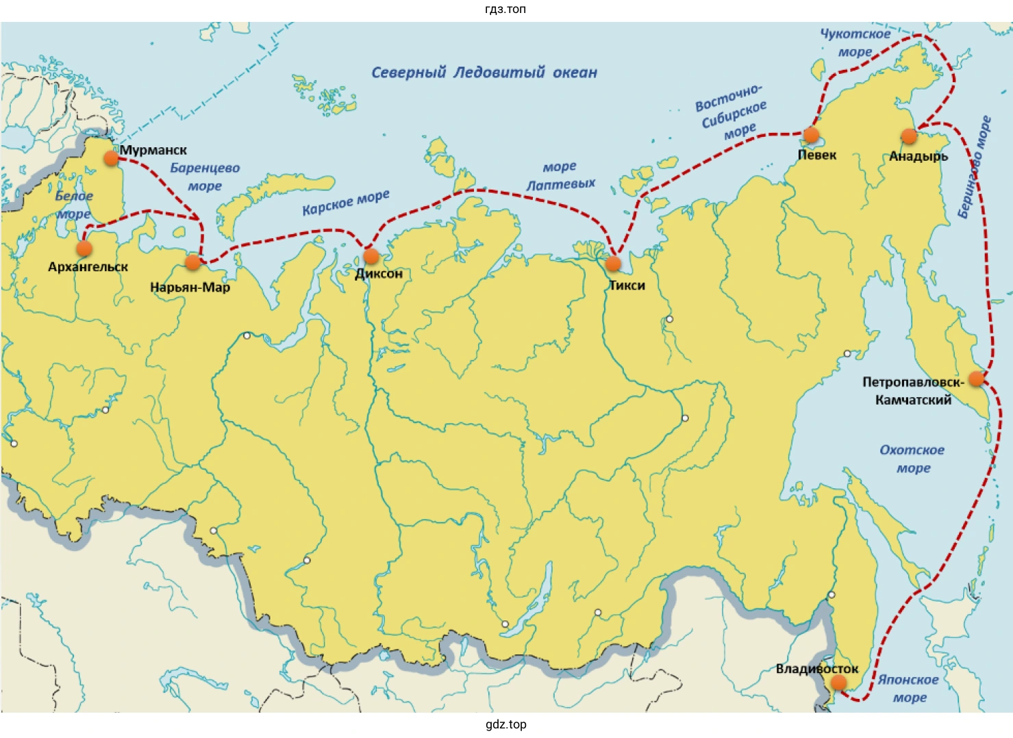 Рисунок 2. Северный морской путь.