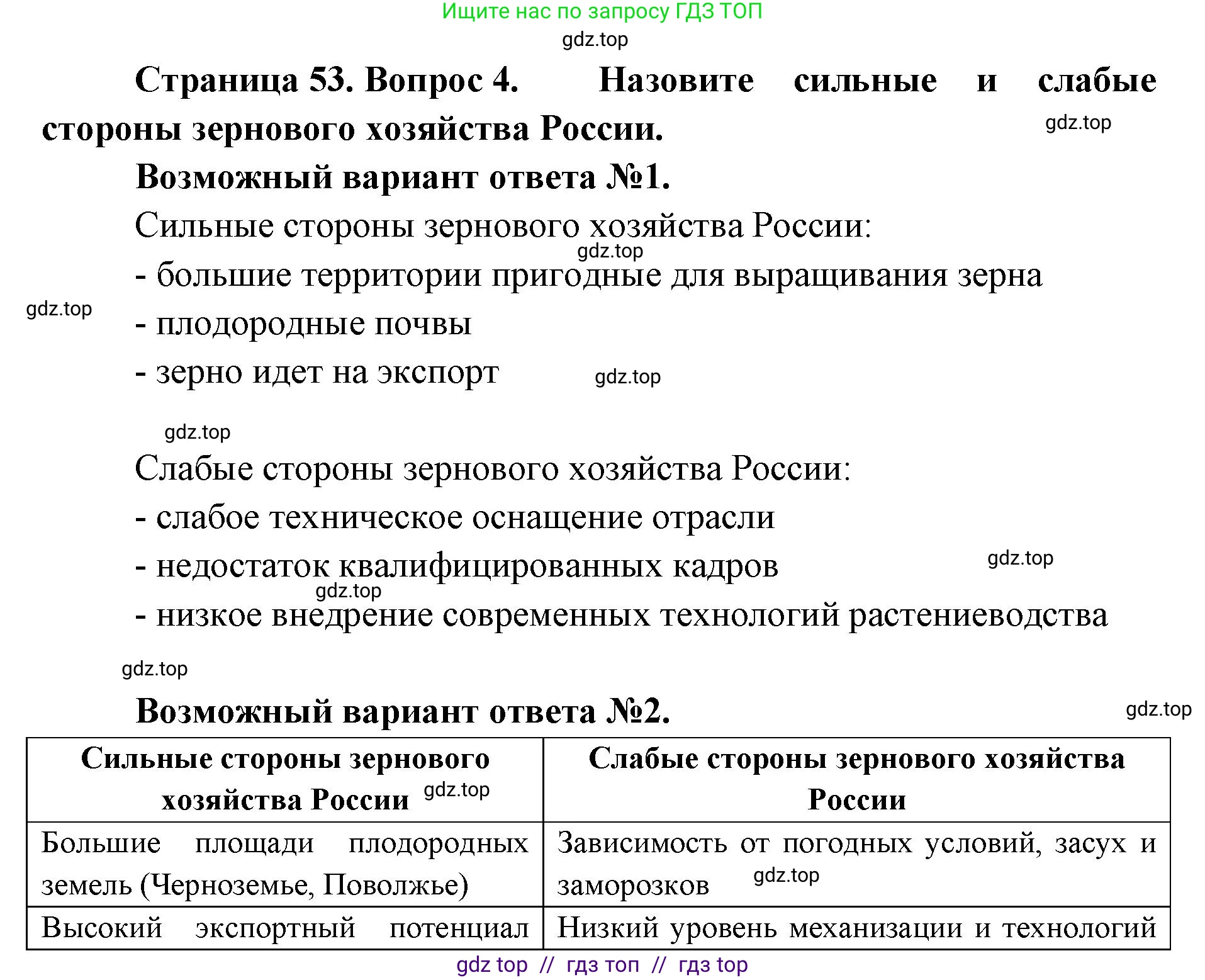 География, 9 класс Учебник, авторы: Алексеев Александр Иванович, Николина Вера Викторовна, Липкина Елена Карловна, Болысов Сергей Иванович, Кузнецова Галина Юрьевна, издательство Просвещение, Москва, 2023, жёлтого цвета, страница 53, номер 4, Решение 2
