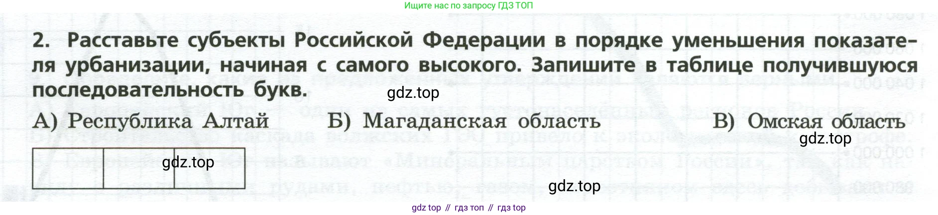 География, 9 класс Проверочные работы, авторы: Бондарева Мария Владимировна, Шидловский Игорь Михайлович, издательство Просвещение, Москва, 2023, жёлтого цвета, страница 32, номер 2, Условие