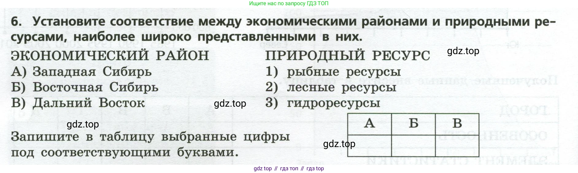 География, 9 класс Проверочные работы, авторы: Бондарева Мария Владимировна, Шидловский Игорь Михайлович, издательство Просвещение, Москва, 2023, жёлтого цвета, страница 32, номер 6, Условие