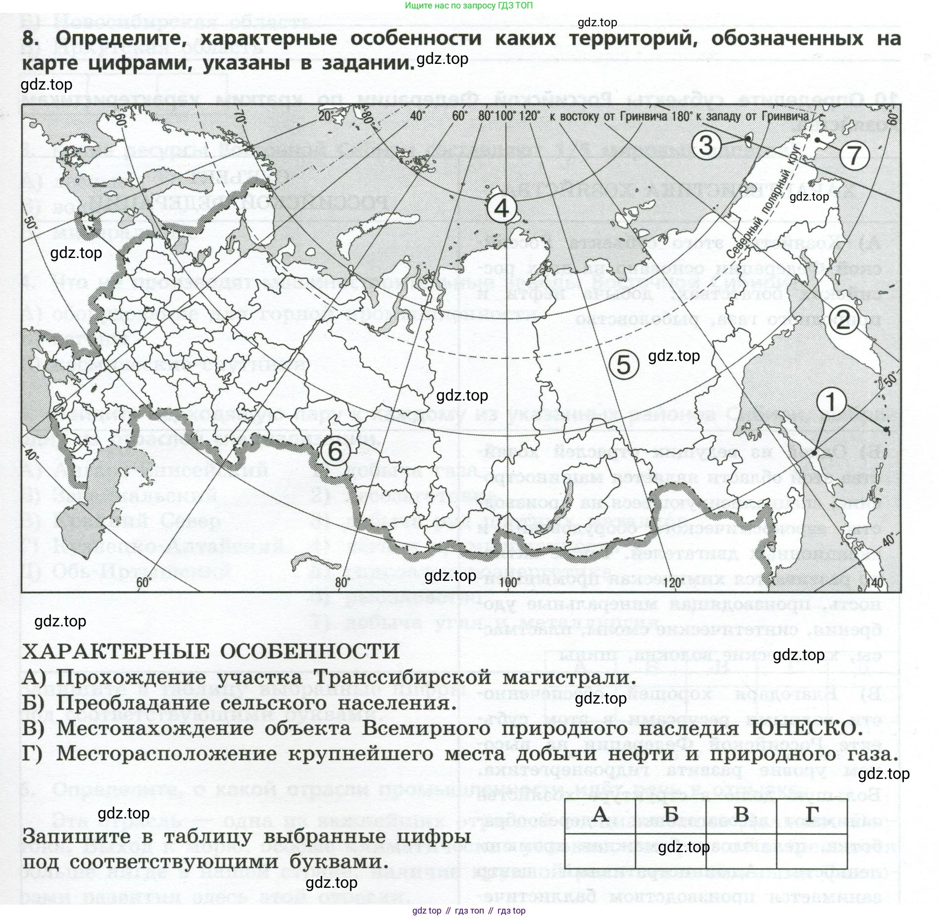 География, 9 класс Проверочные работы, авторы: Бондарева Мария Владимировна, Шидловский Игорь Михайлович, издательство Просвещение, Москва, 2023, жёлтого цвета, страница 33, номер 8, Условие