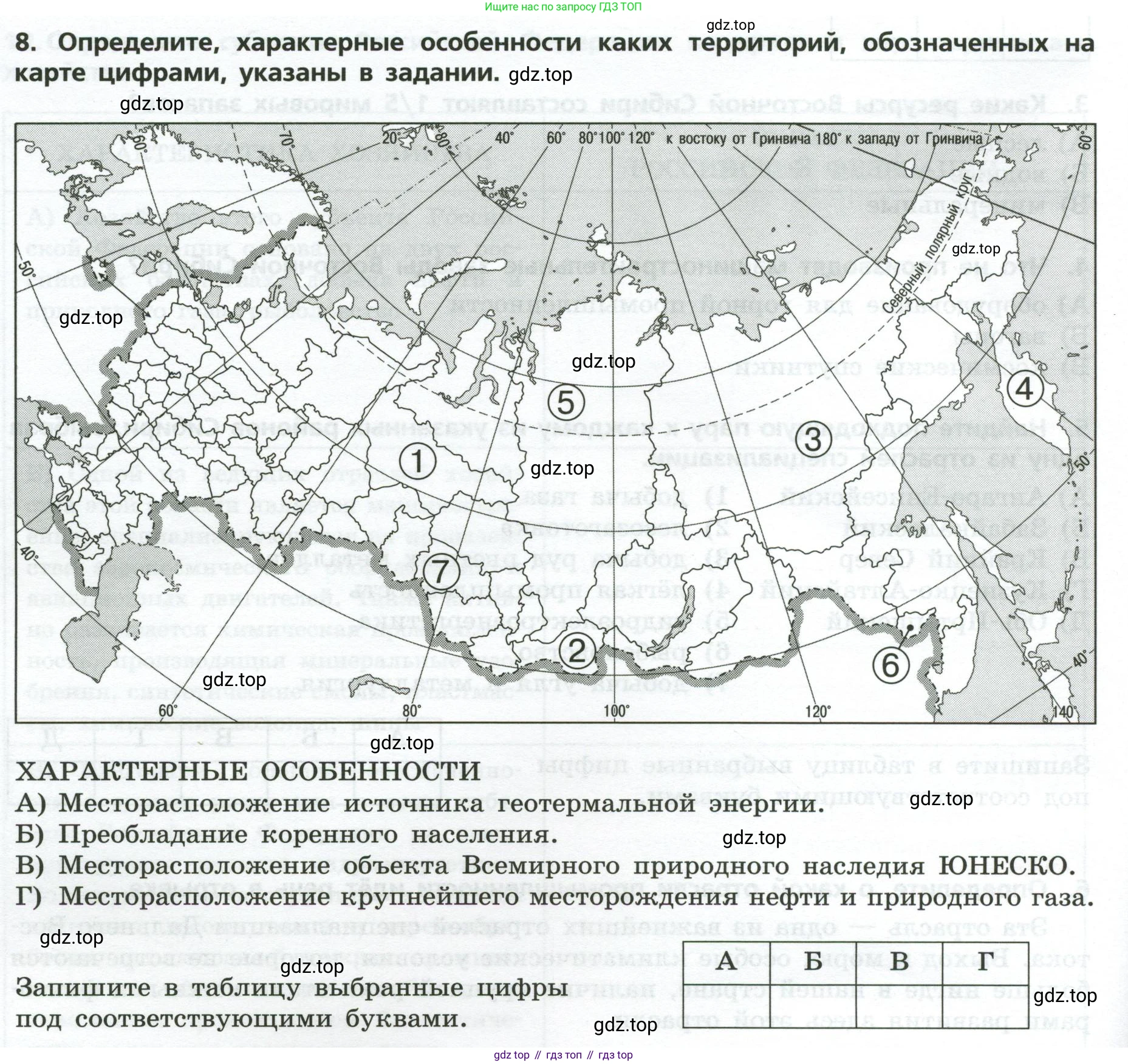 География, 9 класс Проверочные работы, авторы: Бондарева Мария Владимировна, Шидловский Игорь Михайлович, издательство Просвещение, Москва, 2023, жёлтого цвета, страница 36, номер 8, Условие