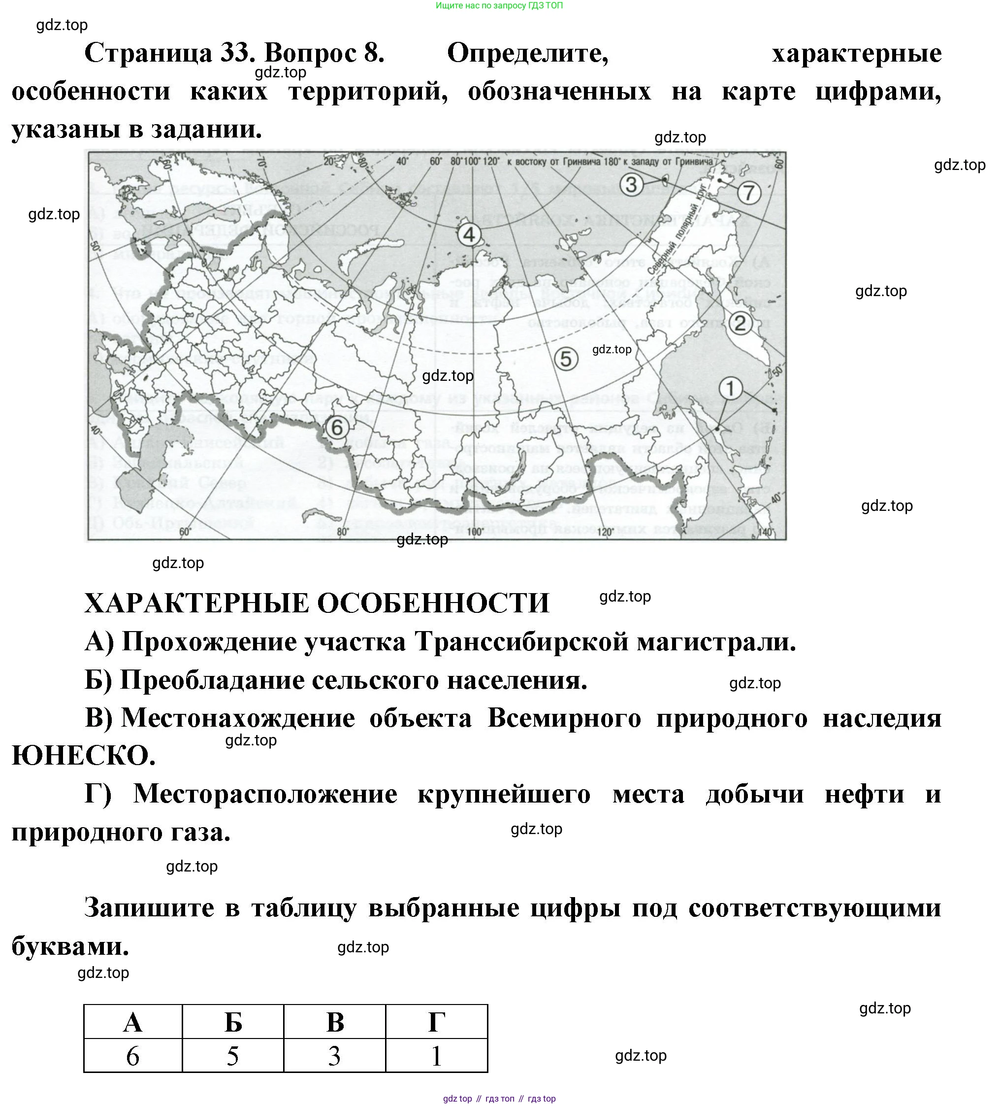 География, 9 класс Проверочные работы, авторы: Бондарева Мария Владимировна, Шидловский Игорь Михайлович, издательство Просвещение, Москва, 2023, жёлтого цвета, страница 33, номер 8, Решение