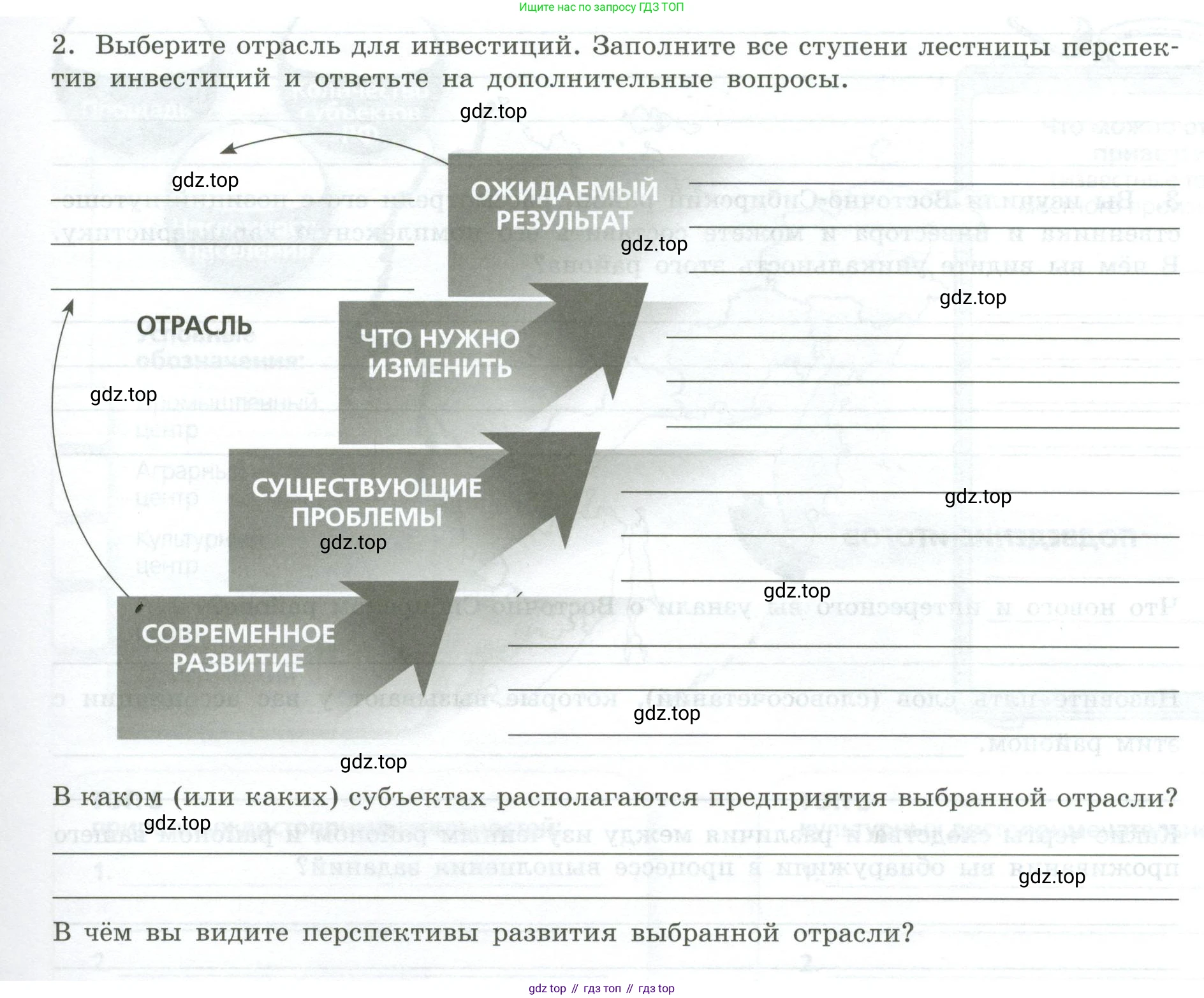 География, 9 класс Практические работы, автор: Дубинина Софья Петровна, издательство Просвещение, Москва, 2023, жёлтого цвета, страница 59, номер 2, Условие
