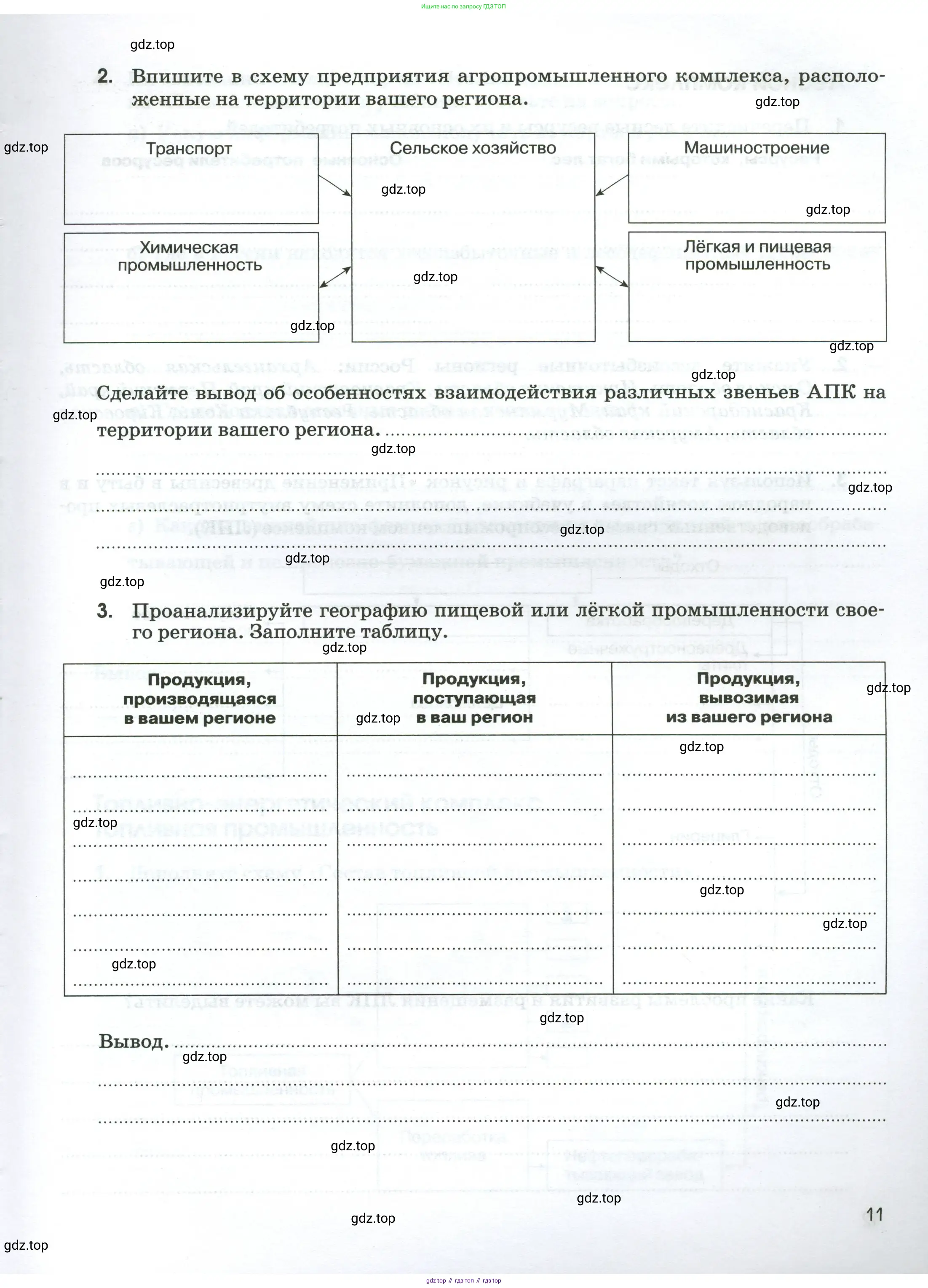 География, 9 класс рабочая тетрадь, авторы: Ким Эльвира Васильевна, Марченко Наталия Адольфовна, Низовцев Вячеслав Алексеевич, издательство Просвещение, Москва, 2023, белого цвета, страница 11