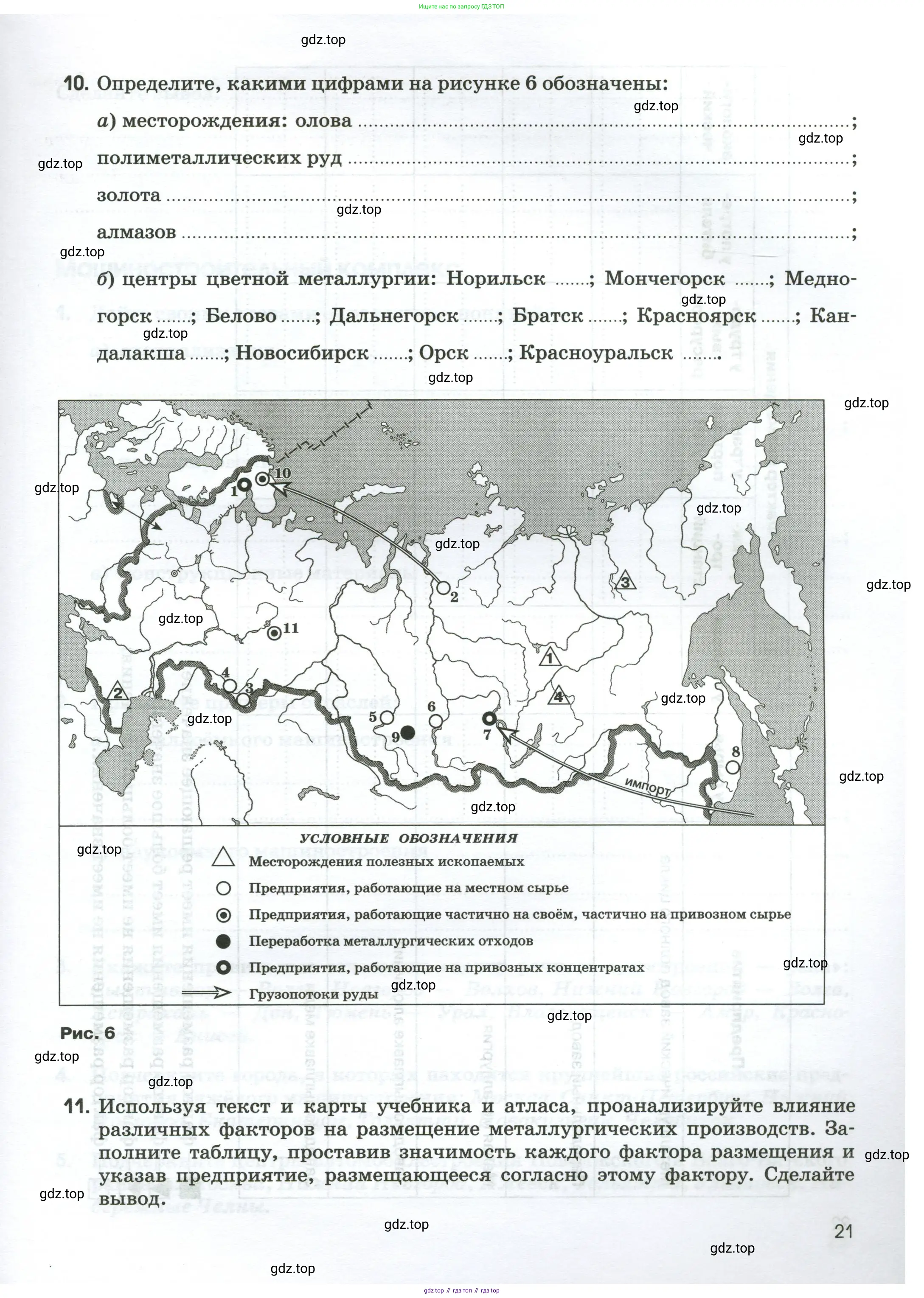 География, 9 класс рабочая тетрадь, авторы: Ким Эльвира Васильевна, Марченко Наталия Адольфовна, Низовцев Вячеслав Алексеевич, издательство Просвещение, Москва, 2023, белого цвета, страница 21