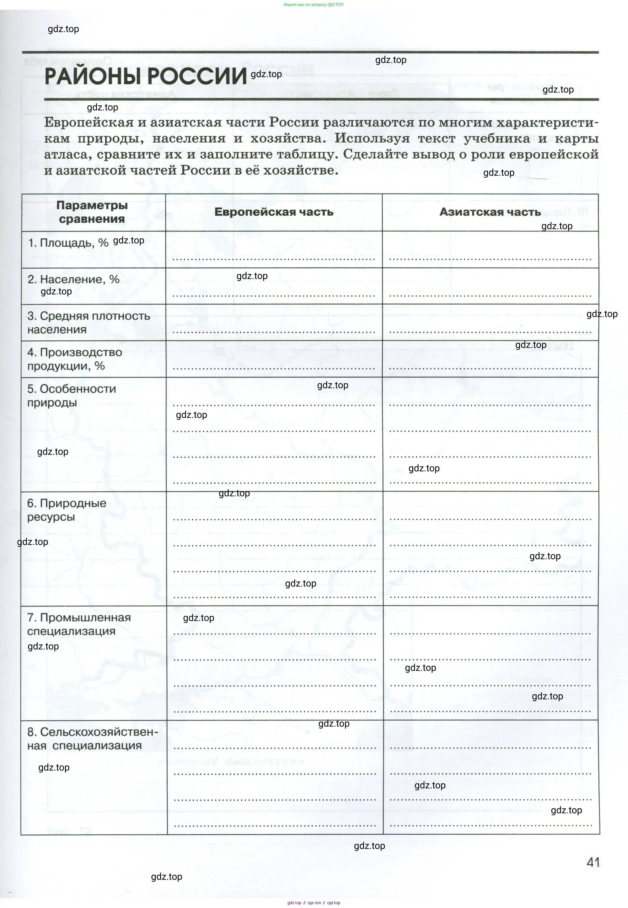 География, 9 класс рабочая тетрадь, авторы: Ким Эльвира Васильевна, Марченко Наталия Адольфовна, Низовцев Вячеслав Алексеевич, издательство Просвещение, Москва, 2023, белого цвета, страница 41