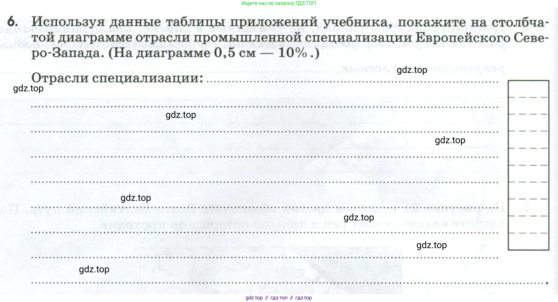 География, 9 класс рабочая тетрадь, авторы: Ким Эльвира Васильевна, Марченко Наталия Адольфовна, Низовцев Вячеслав Алексеевич, издательство Просвещение, Москва, 2023, белого цвета, страница 64, номер 6, Условие