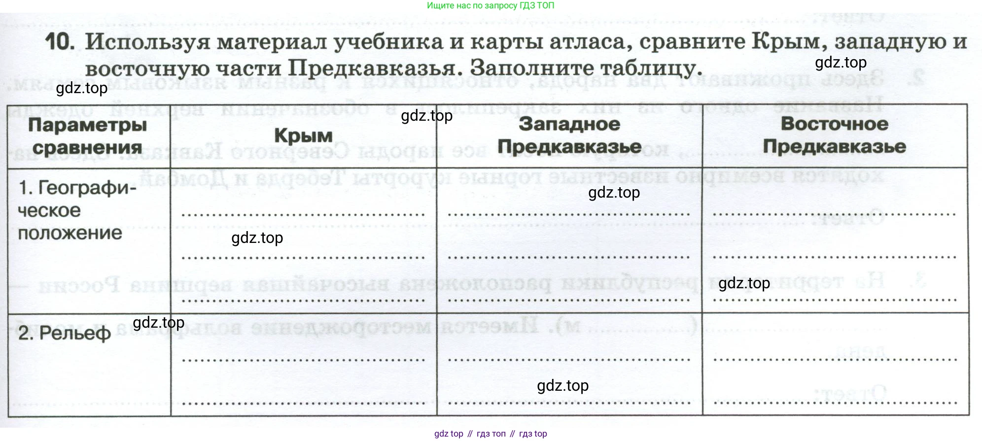 География, 9 класс рабочая тетрадь, авторы: Ким Эльвира Васильевна, Марченко Наталия Адольфовна, Низовцев Вячеслав Алексеевич, издательство Просвещение, Москва, 2023, белого цвета, страница 79, номер 10, Условие