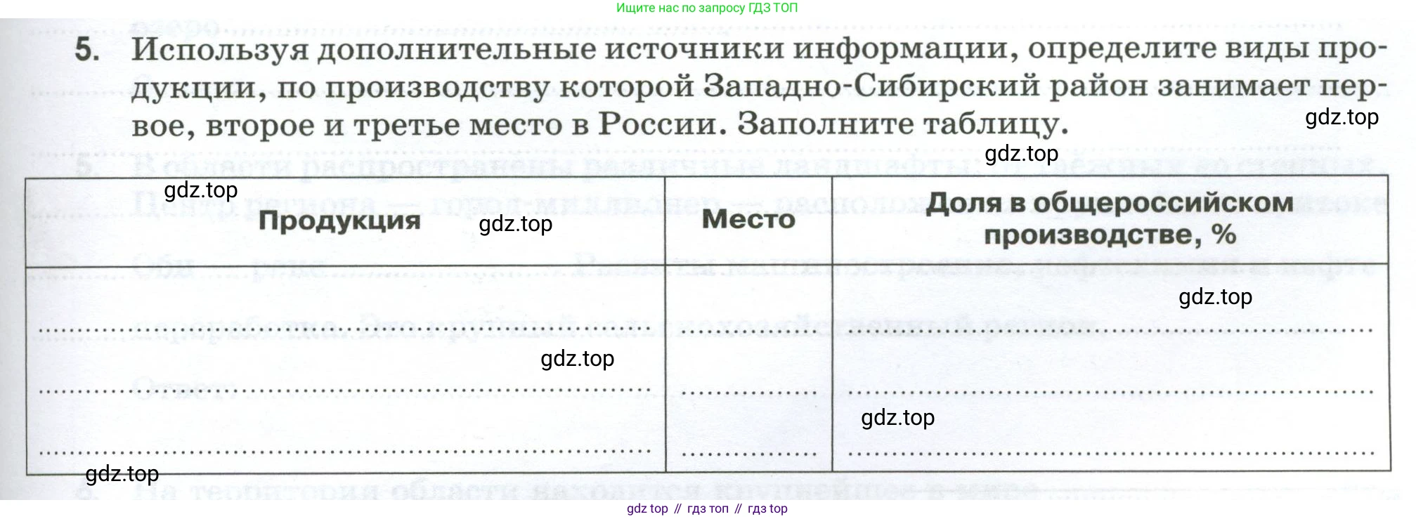 География, 9 класс рабочая тетрадь, авторы: Ким Эльвира Васильевна, Марченко Наталия Адольфовна, Низовцев Вячеслав Алексеевич, издательство Просвещение, Москва, 2023, белого цвета, страница 105, номер 5, Условие