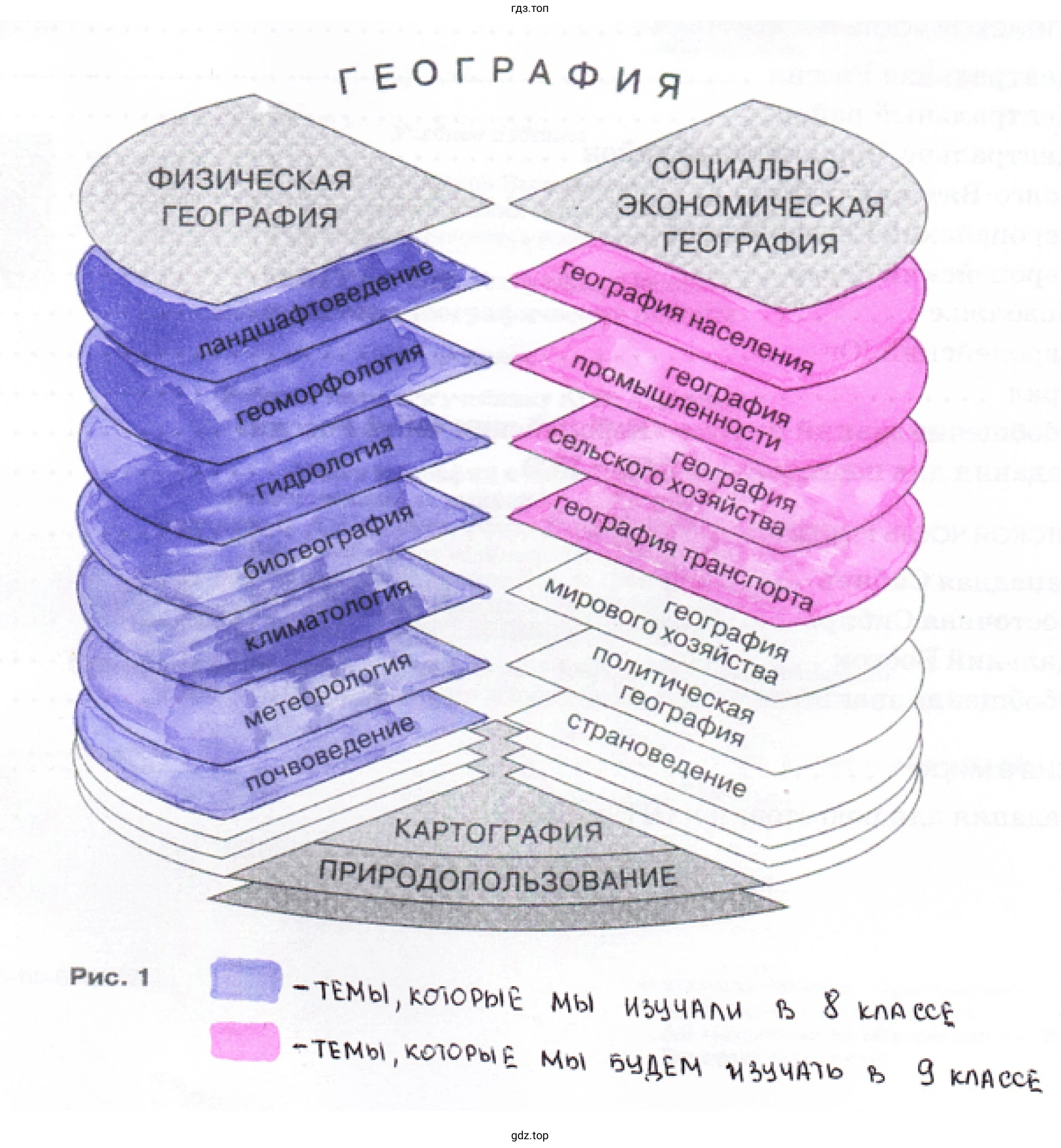 Схема «Система географических наук»