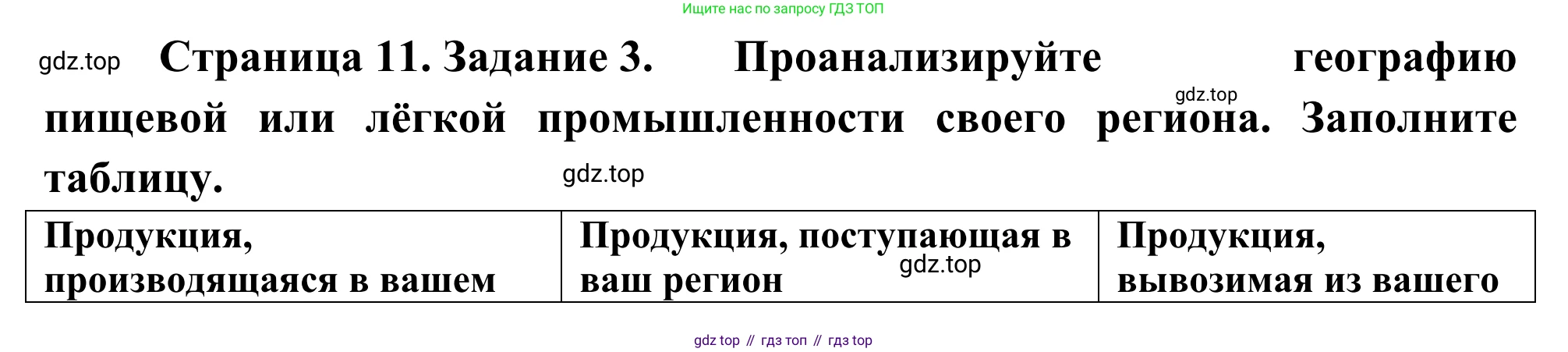 География, 9 класс рабочая тетрадь, авторы: Ким Эльвира Васильевна, Марченко Наталия Адольфовна, Низовцев Вячеслав Алексеевич, издательство Просвещение, Москва, 2023, белого цвета, страница 11, номер 3, Решение
