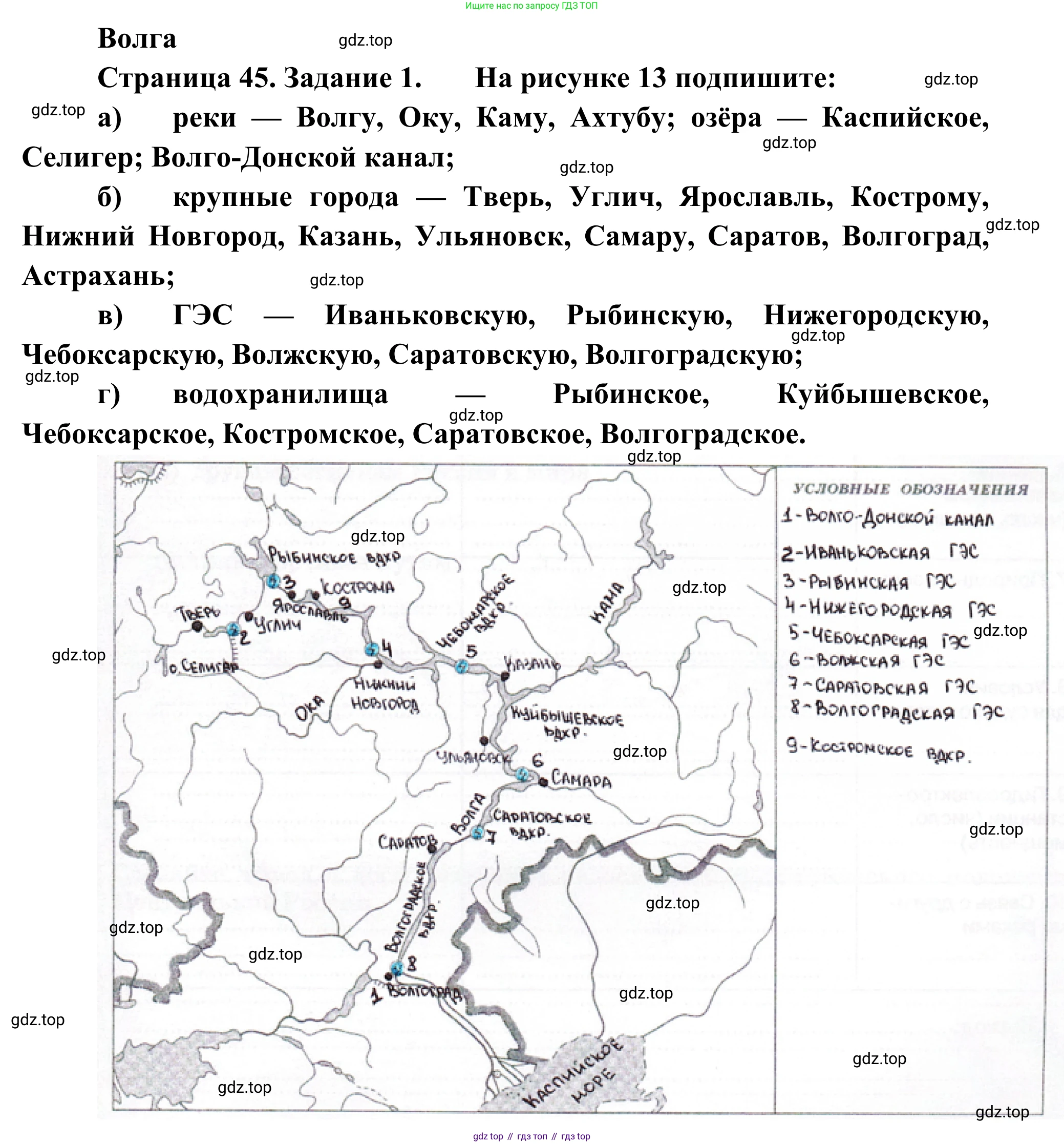 География, 9 класс рабочая тетрадь, авторы: Ким Эльвира Васильевна, Марченко Наталия Адольфовна, Низовцев Вячеслав Алексеевич, издательство Просвещение, Москва, 2023, белого цвета, страница 45, номер 1, Решение