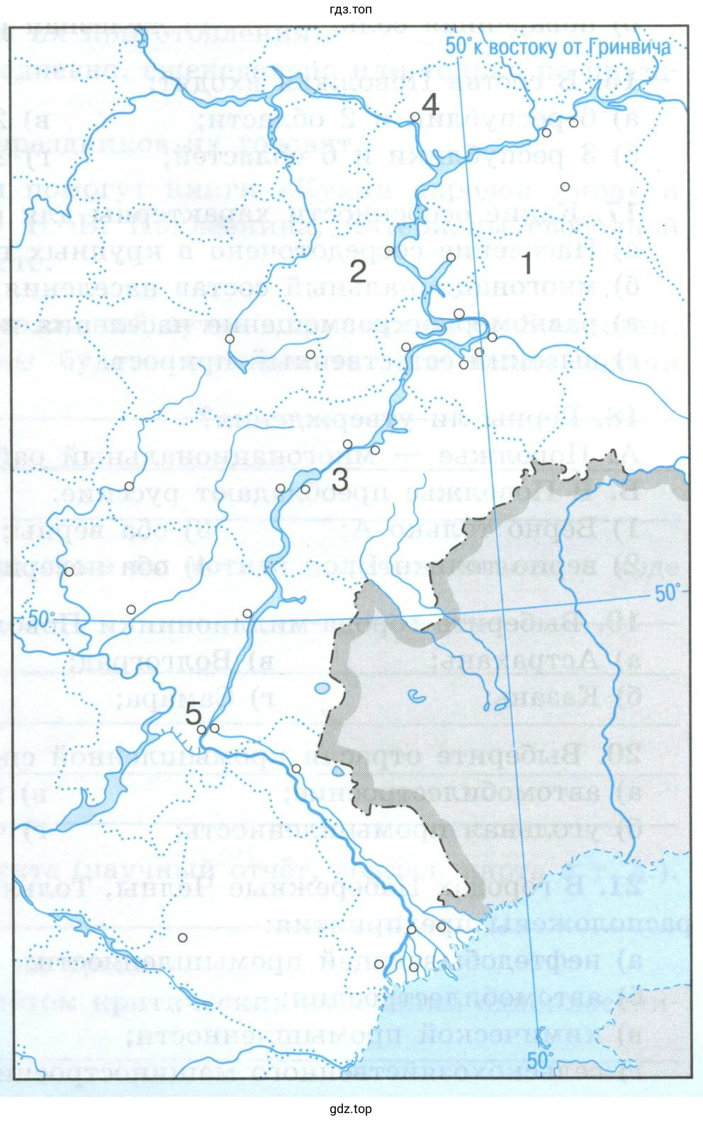 Контутрная карта Поволжья
