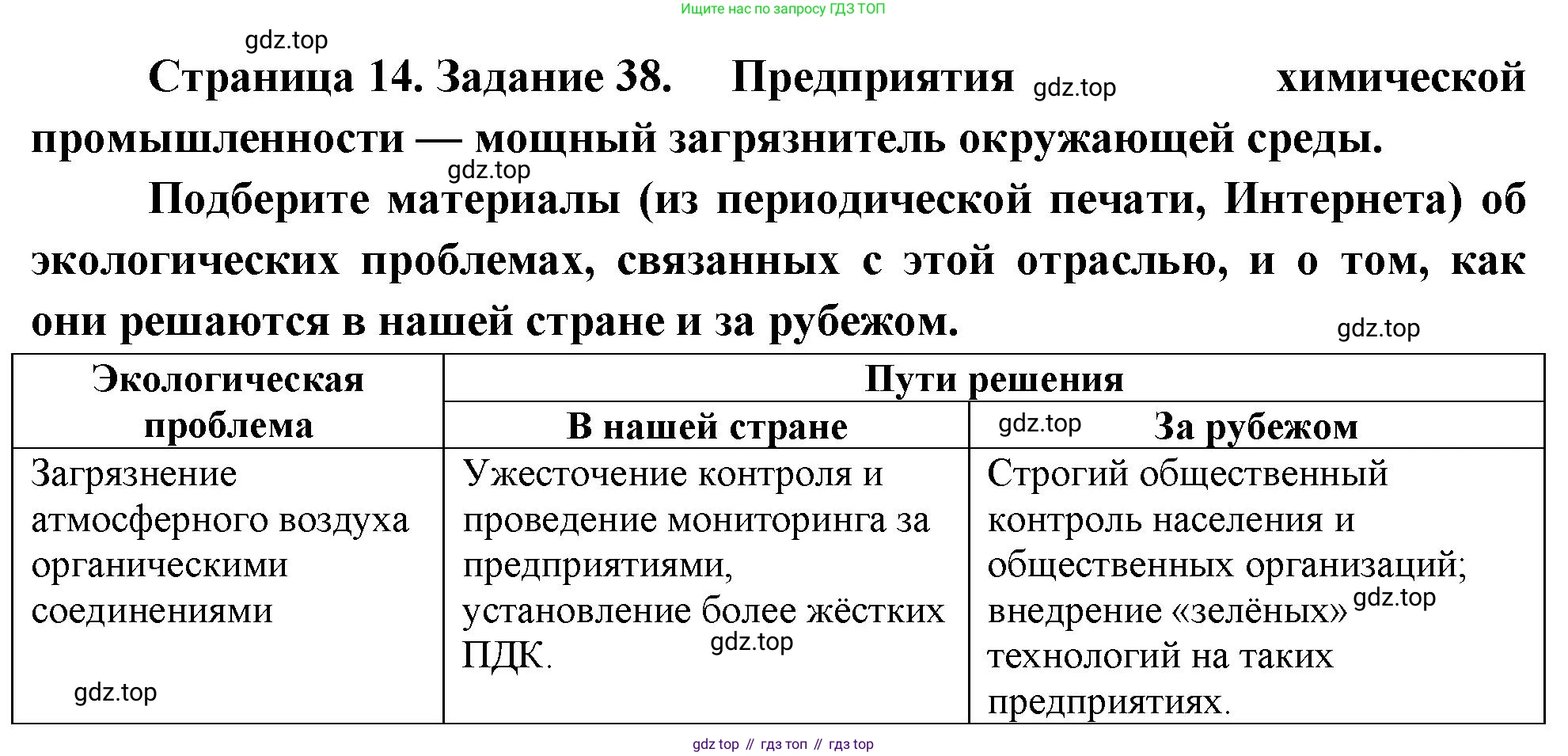География, 9 класс Мой тренажёр, автор: Николина Вера Викторовна, издательство Просвещение, Москва, 2023, жёлтого цвета, страница 14, номер 38, Решение