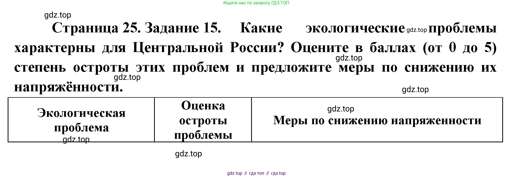География, 9 класс Мой тренажёр, автор: Николина Вера Викторовна, издательство Просвещение, Москва, 2023, жёлтого цвета, страница 25, номер 15, Решение