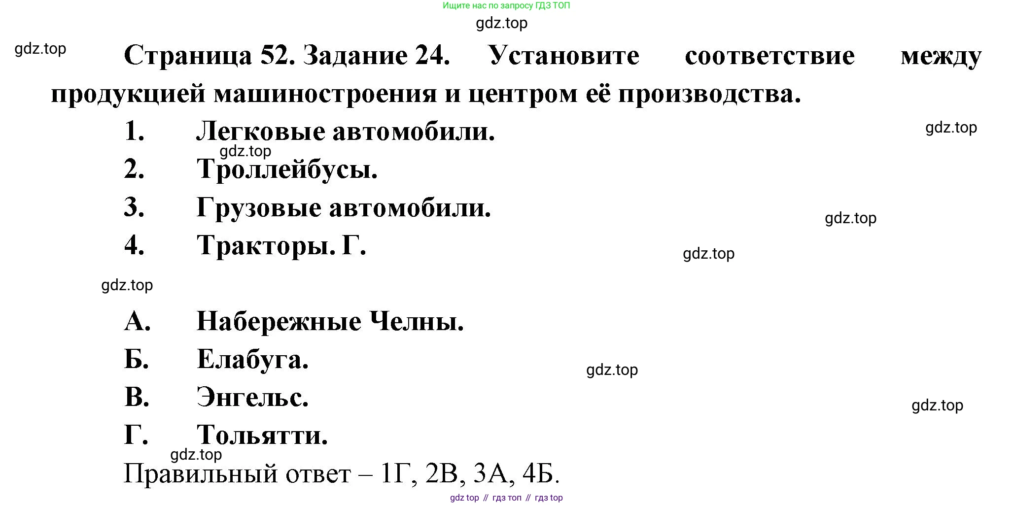 География, 9 класс Мой тренажёр, автор: Николина Вера Викторовна, издательство Просвещение, Москва, 2023, жёлтого цвета, страница 52, номер 24, Решение