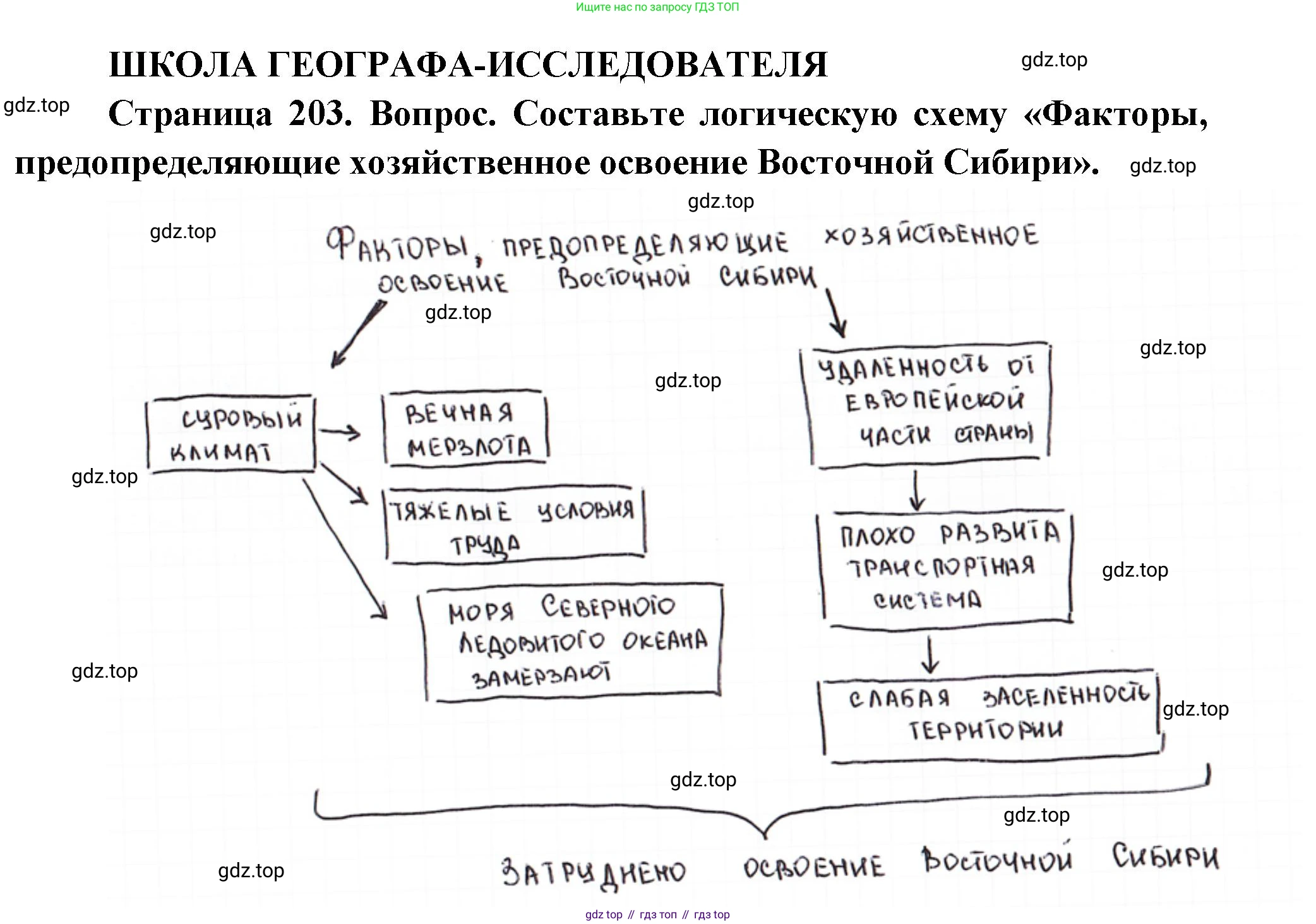 ГДЗ География, 9 класс Учебник, авторы: Таможняя Елена Александровна, Толкунова Светлана Геннадьевна, издательство Просвещение, Москва, 2022, страница 203, Решение