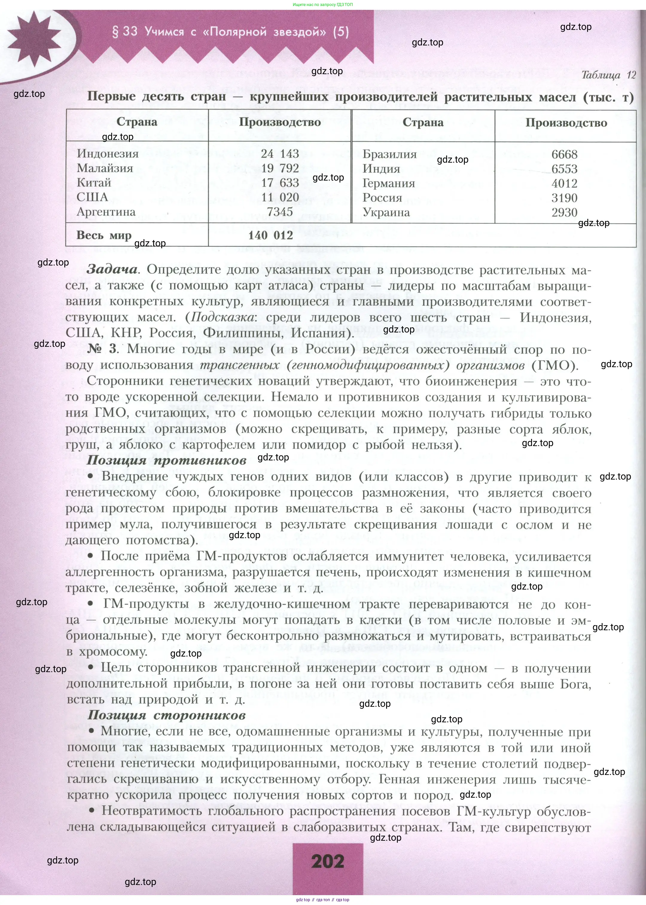 География, 10 класс Учебник, авторы: Гладкий Юрий Никифорович, Николина Вера Викторовна, издательство Просвещение, Москва, 2019, жёлтого цвета, страница 202