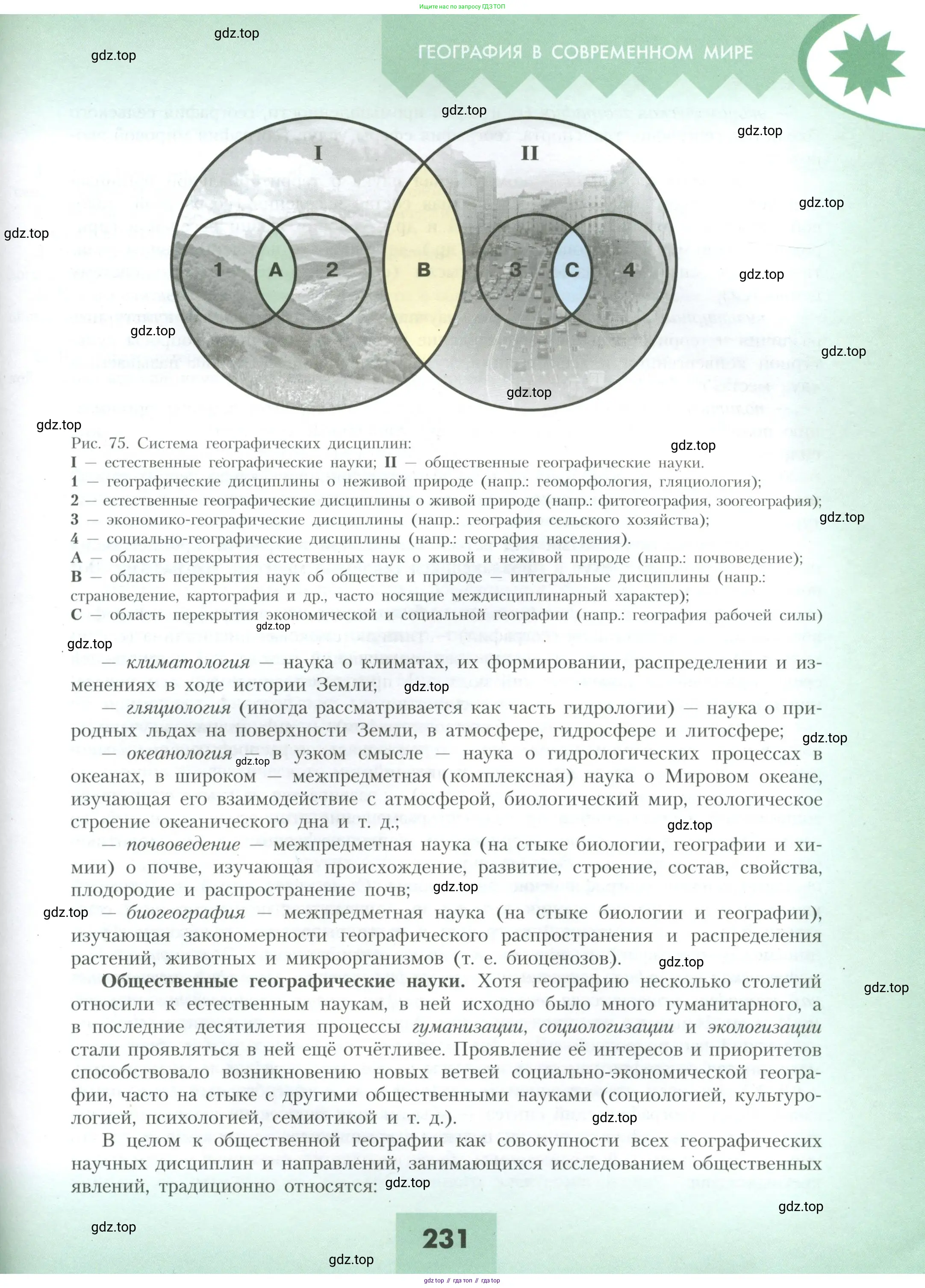 География, 10 класс Учебник, авторы: Гладкий Юрий Никифорович, Николина Вера Викторовна, издательство Просвещение, Москва, 2019, жёлтого цвета, страница 231