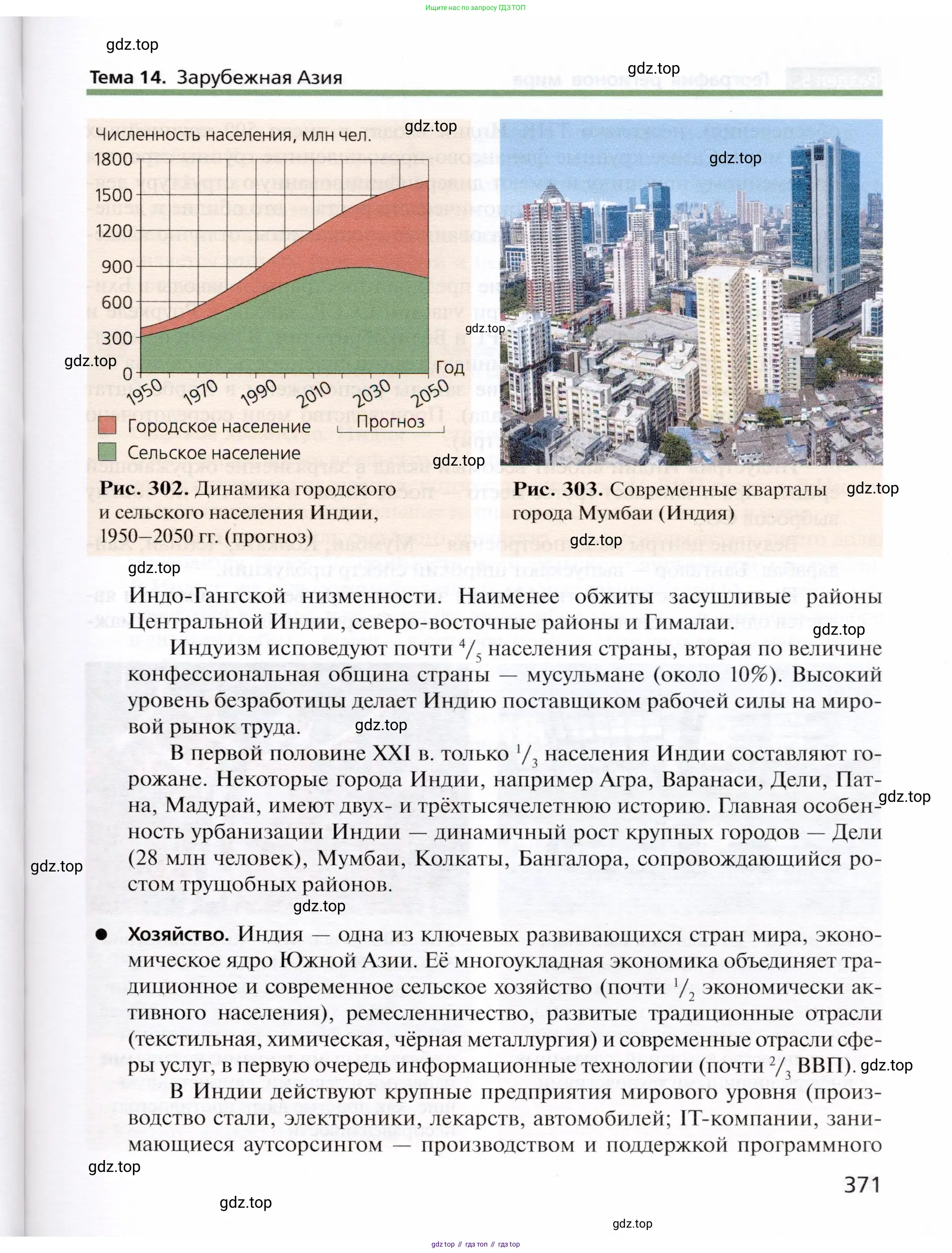 География, 10 класс Учебник, автор: Холина Вероника Николаевна, издательство Просвещение, Москва, 2019, белого цвета, страница 371