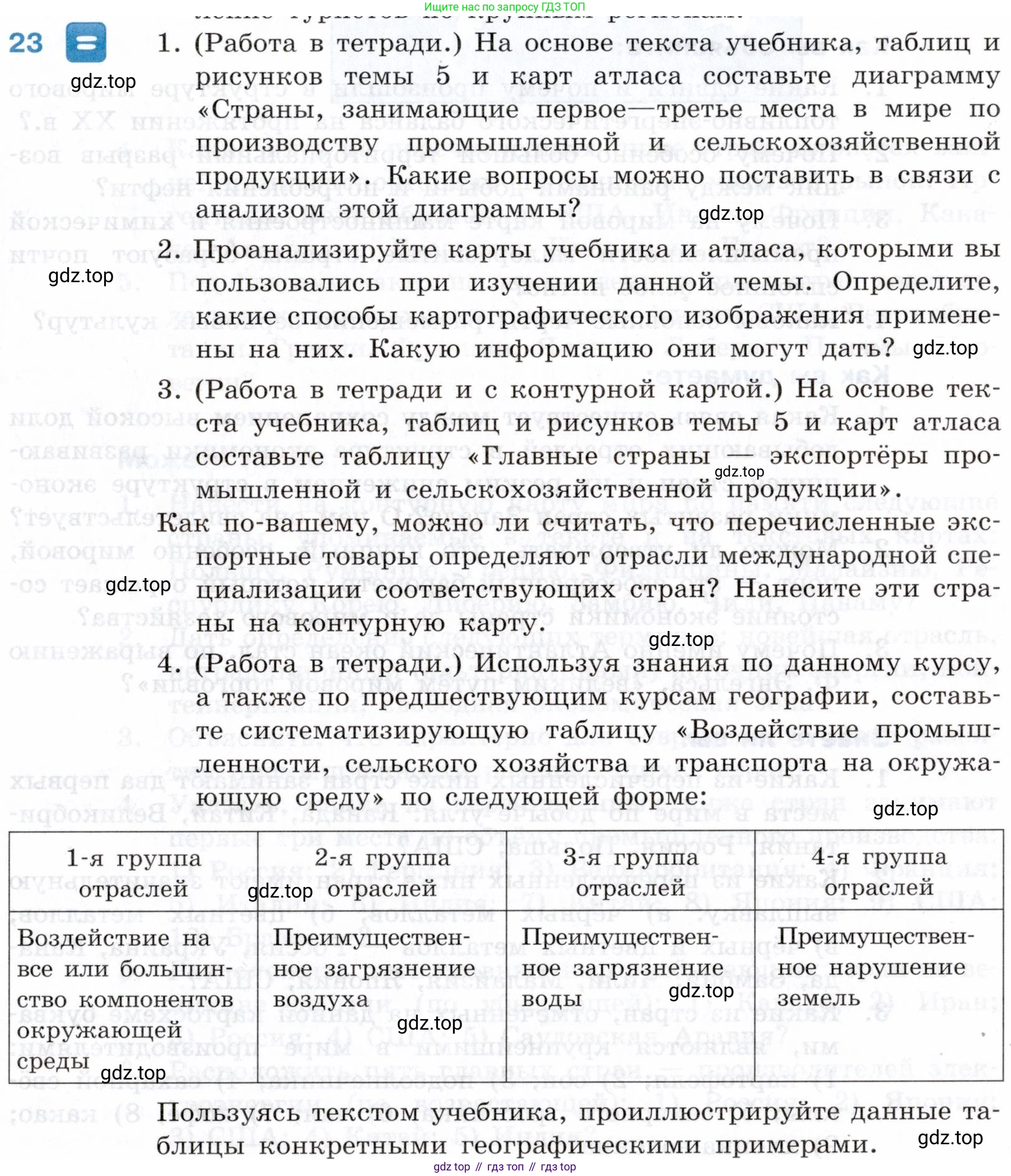 География, 10-11 класс Учебник, автор: Максаковский Владимир Павлович, издательство Просвещение, Москва, 2019, страница 185, номер 23, Условие