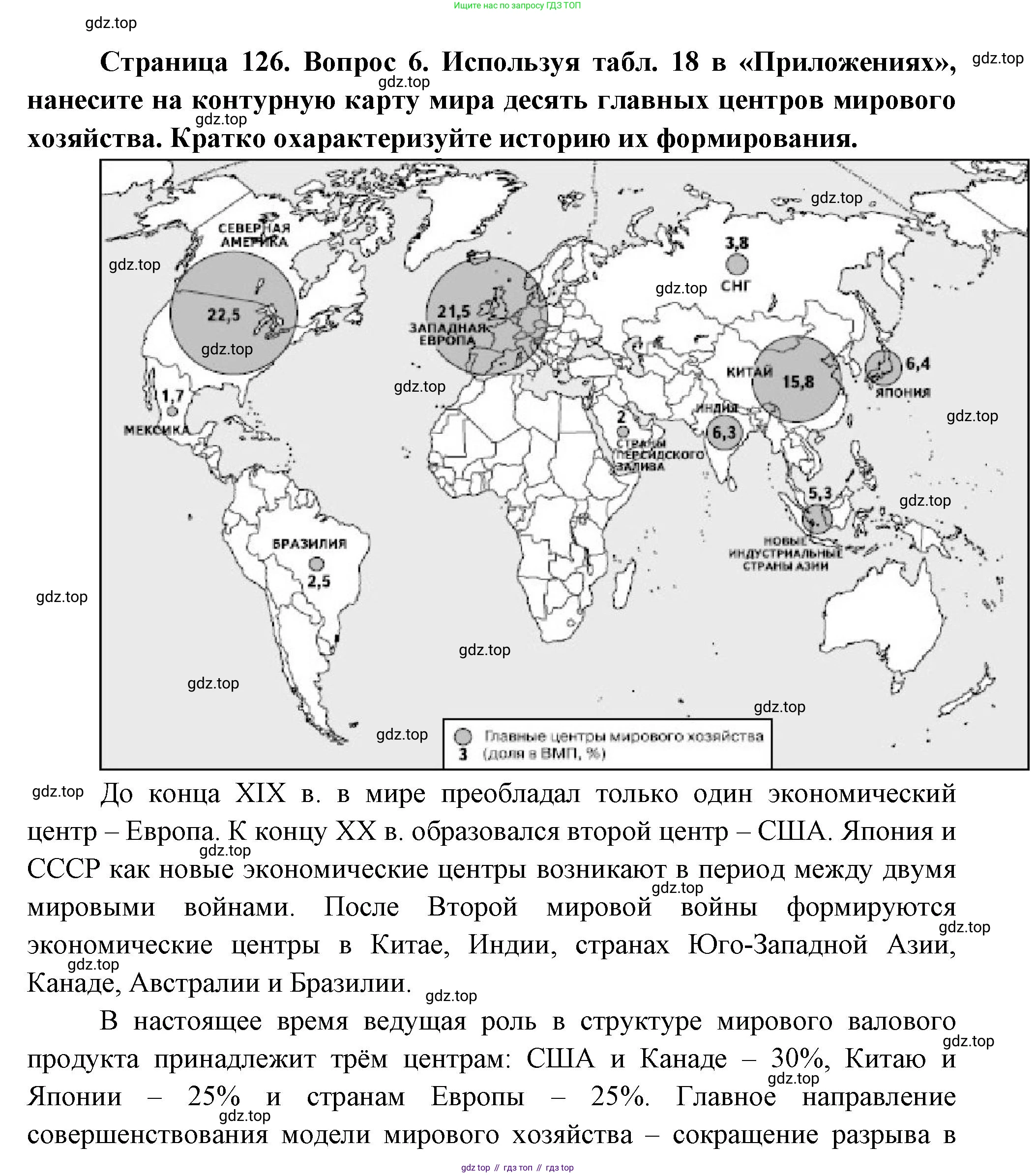 География, 10-11 класс Учебник, автор: Максаковский Владимир Павлович, издательство Просвещение, Москва, 2019, страница 126, номер 6, Решение