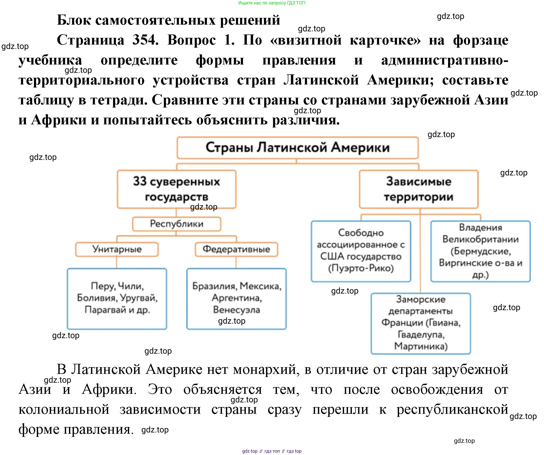 География, 10-11 класс Учебник, автор: Максаковский Владимир Павлович, издательство Просвещение, Москва, 2019, страница 354, номер 1, Решение