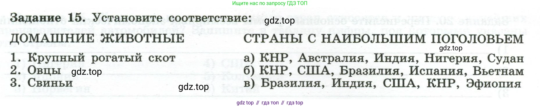 География, 10-11 класс рабочая тетрадь, авторы: Максаковский Владимир Павлович, Заяц Дмитрий Викторович, издательство Просвещение, Москва, 2019, страница 25, номер 15, Условие