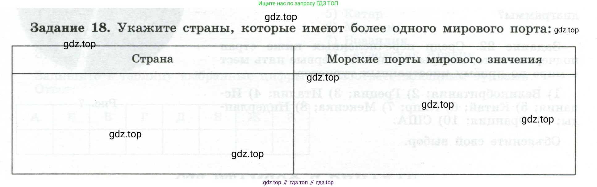 География, 10-11 класс рабочая тетрадь, авторы: Максаковский Владимир Павлович, Заяц Дмитрий Викторович, издательство Просвещение, Москва, 2019, страница 25, номер 18, Условие