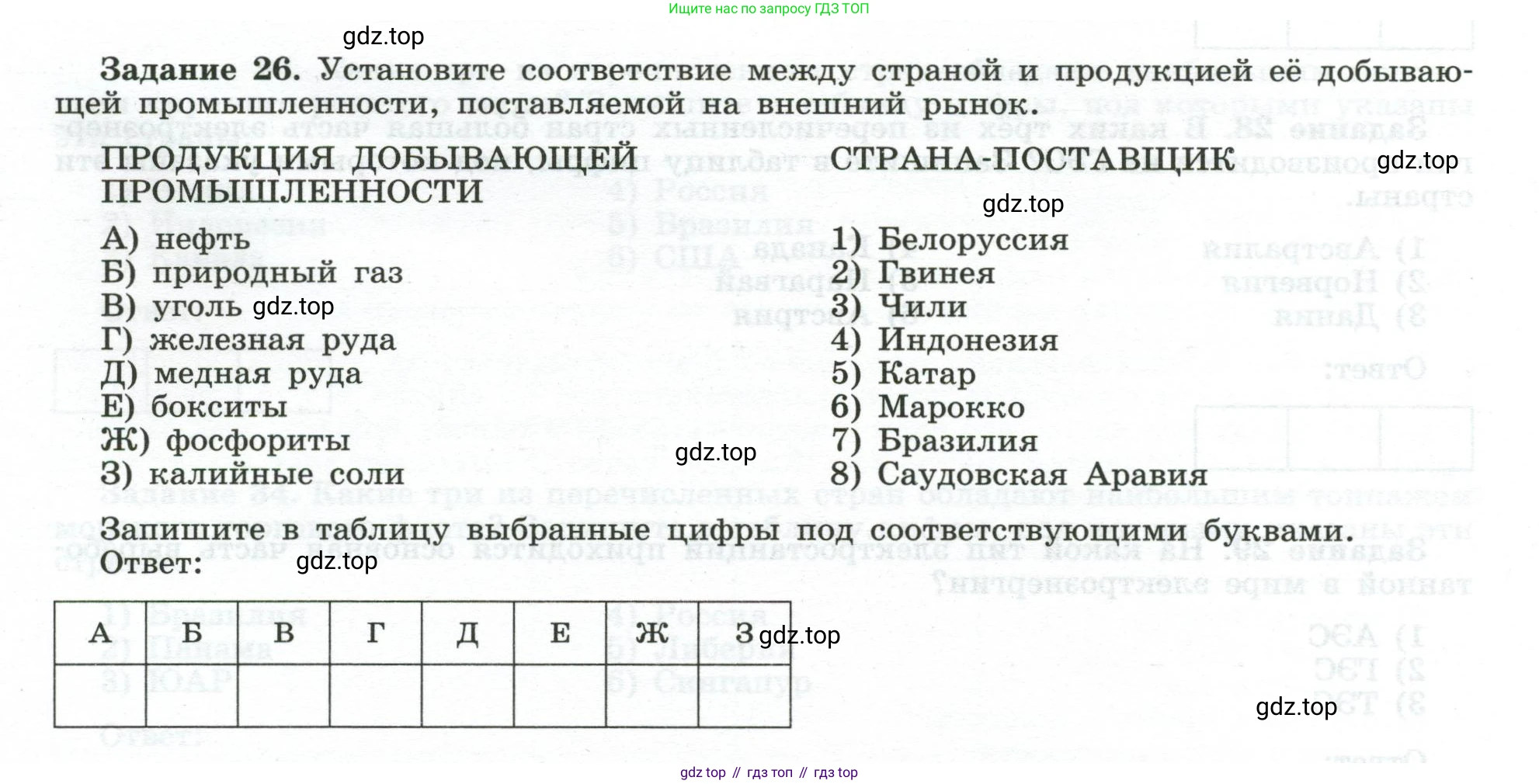 География, 10-11 класс рабочая тетрадь, авторы: Максаковский Владимир Павлович, Заяц Дмитрий Викторович, издательство Просвещение, Москва, 2019, страница 27, номер 26, Условие