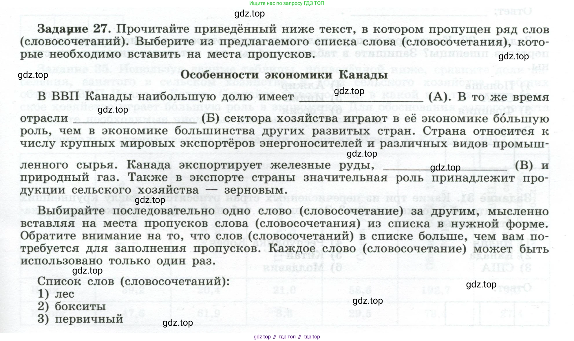 География, 10-11 класс рабочая тетрадь, авторы: Максаковский Владимир Павлович, Заяц Дмитрий Викторович, издательство Просвещение, Москва, 2019, страница 27, номер 27, Условие