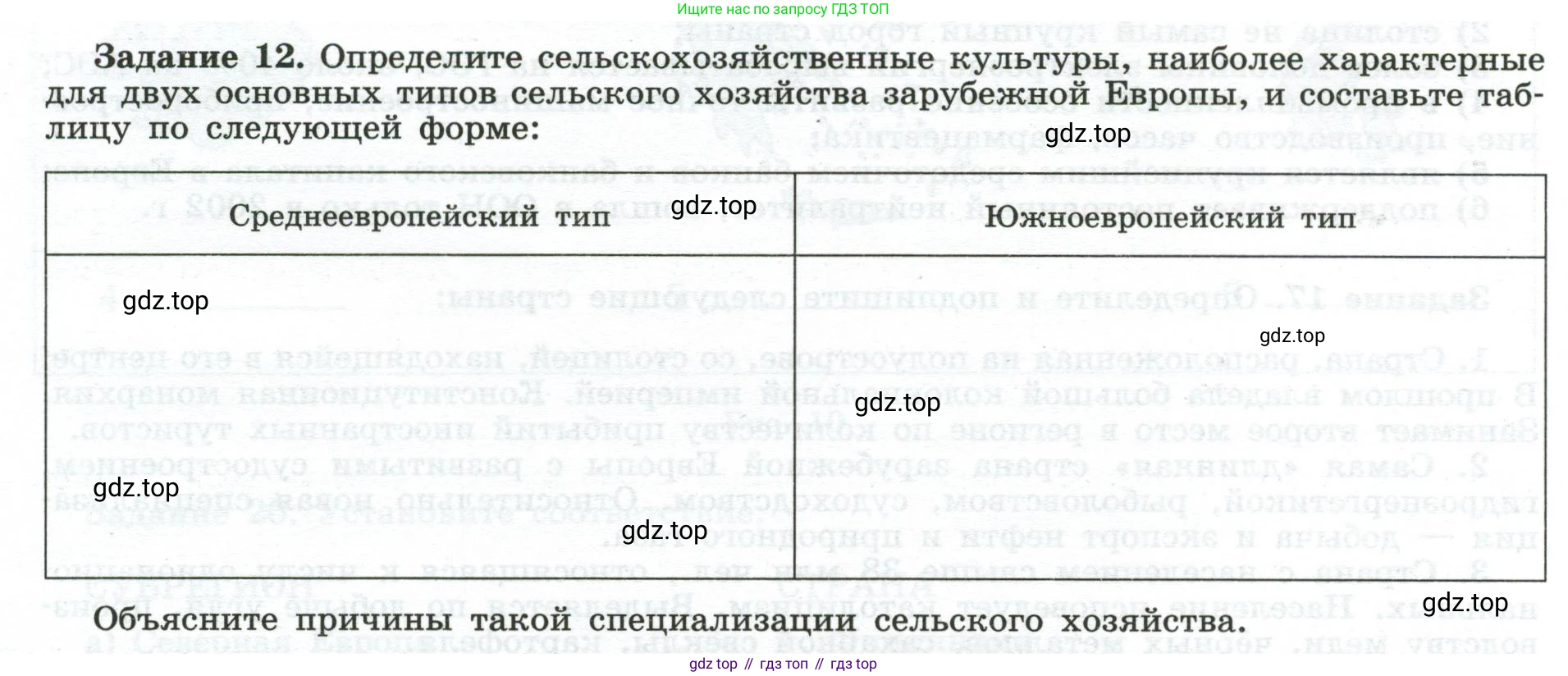 География, 10-11 класс рабочая тетрадь, авторы: Максаковский Владимир Павлович, Заяц Дмитрий Викторович, издательство Просвещение, Москва, 2019, страница 33, номер 12, Условие