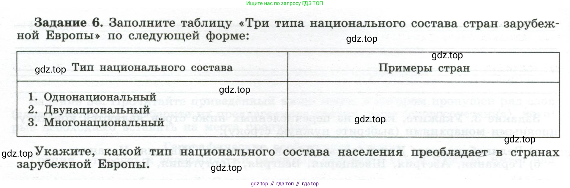 География, 10-11 класс рабочая тетрадь, авторы: Максаковский Владимир Павлович, Заяц Дмитрий Викторович, издательство Просвещение, Москва, 2019, страница 32, номер 6, Условие