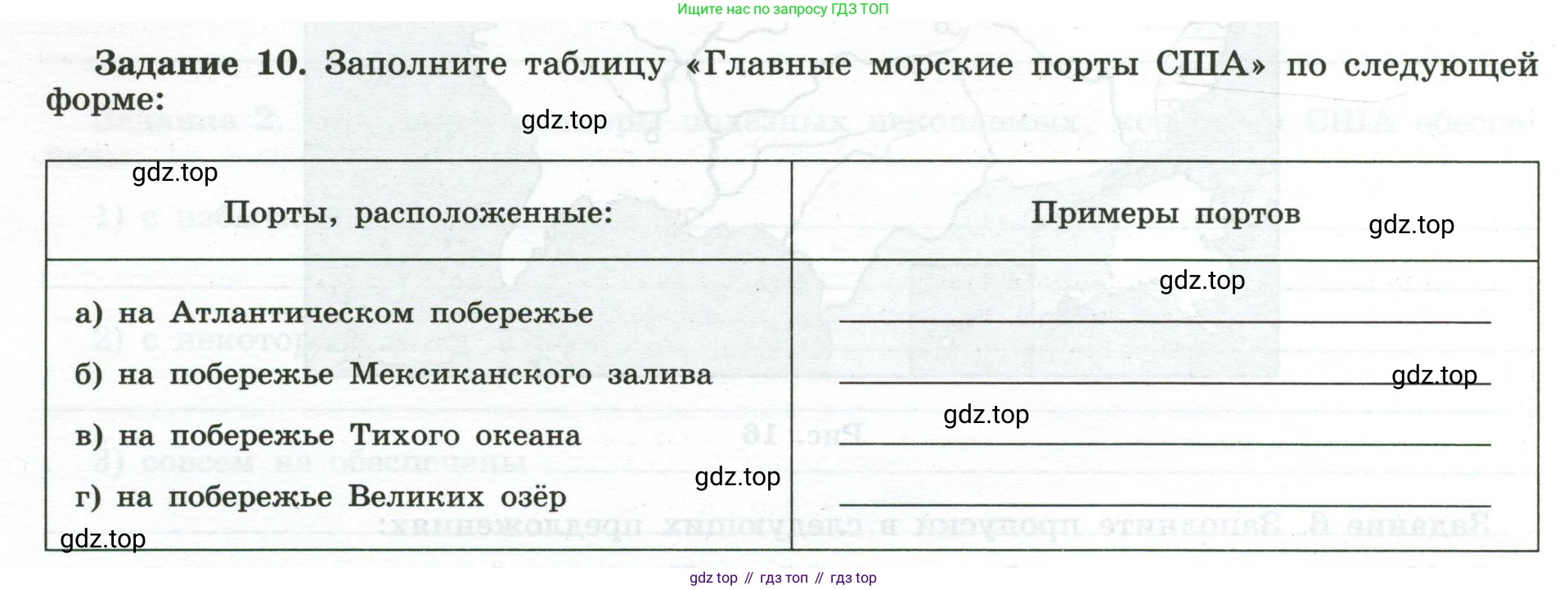 География, 10-11 класс рабочая тетрадь, авторы: Максаковский Владимир Павлович, Заяц Дмитрий Викторович, издательство Просвещение, Москва, 2019, страница 50, номер 10, Условие