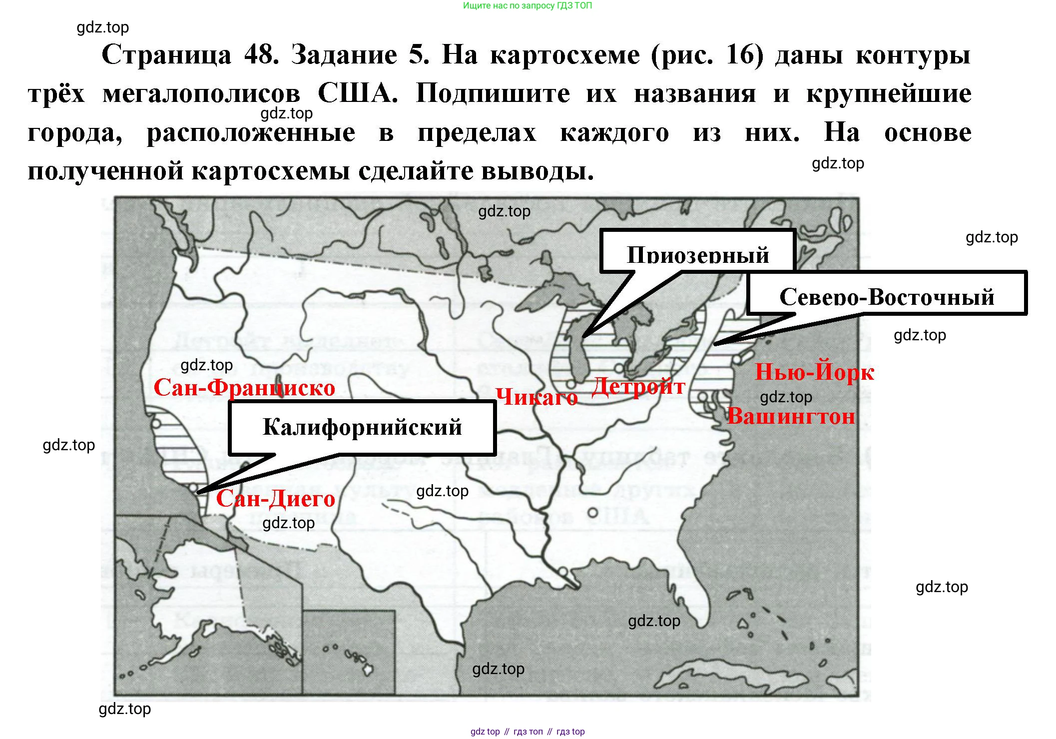 География, 10-11 класс рабочая тетрадь, авторы: Максаковский Владимир Павлович, Заяц Дмитрий Викторович, издательство Просвещение, Москва, 2019, страница 48, номер 5, Решение