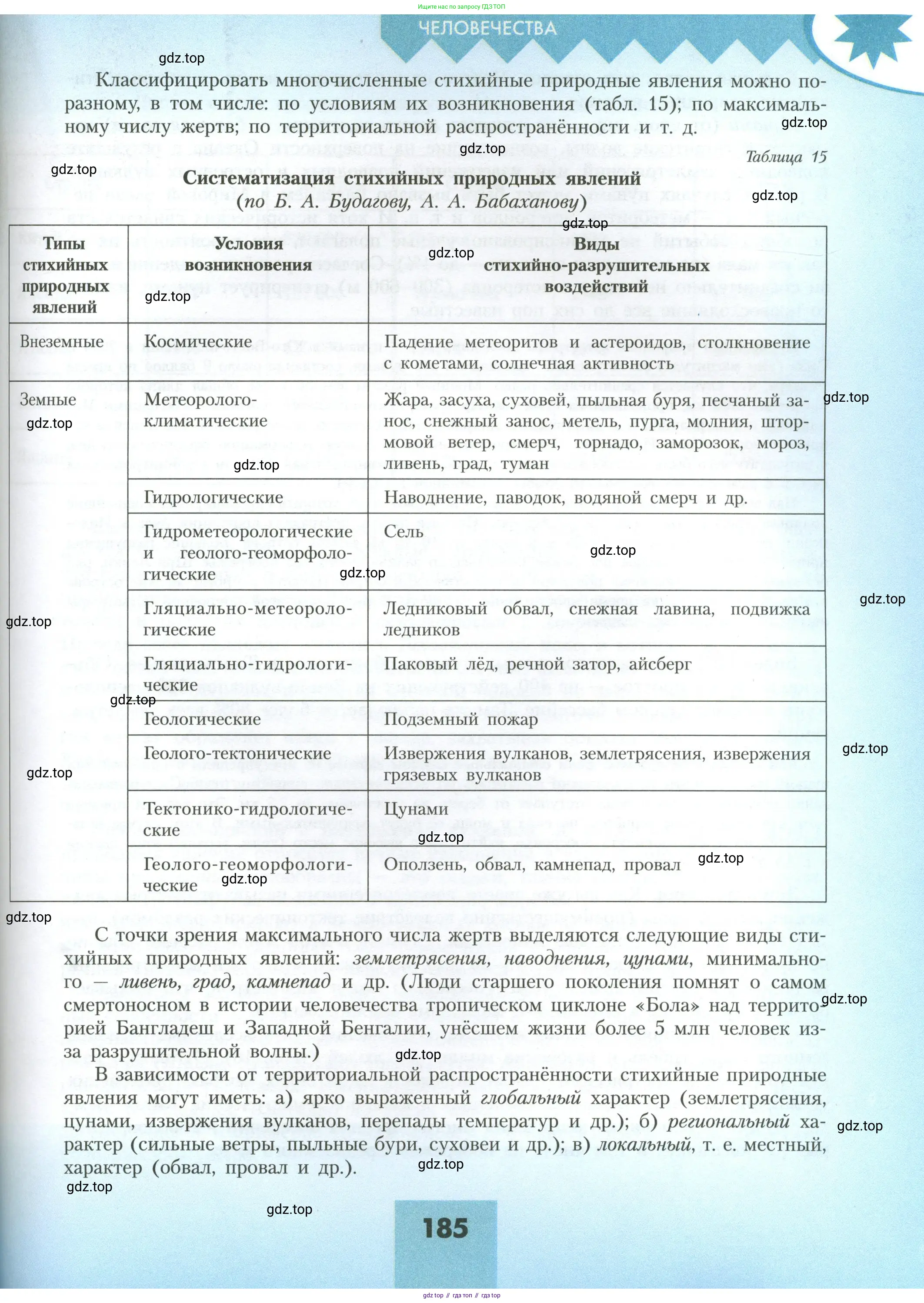 География, 11 класс Учебник, авторы: Гладкий Юрий Никифорович, Николина Вера Викторовна, издательство Просвещение, Москва, 2019, жёлтого цвета, страница 185