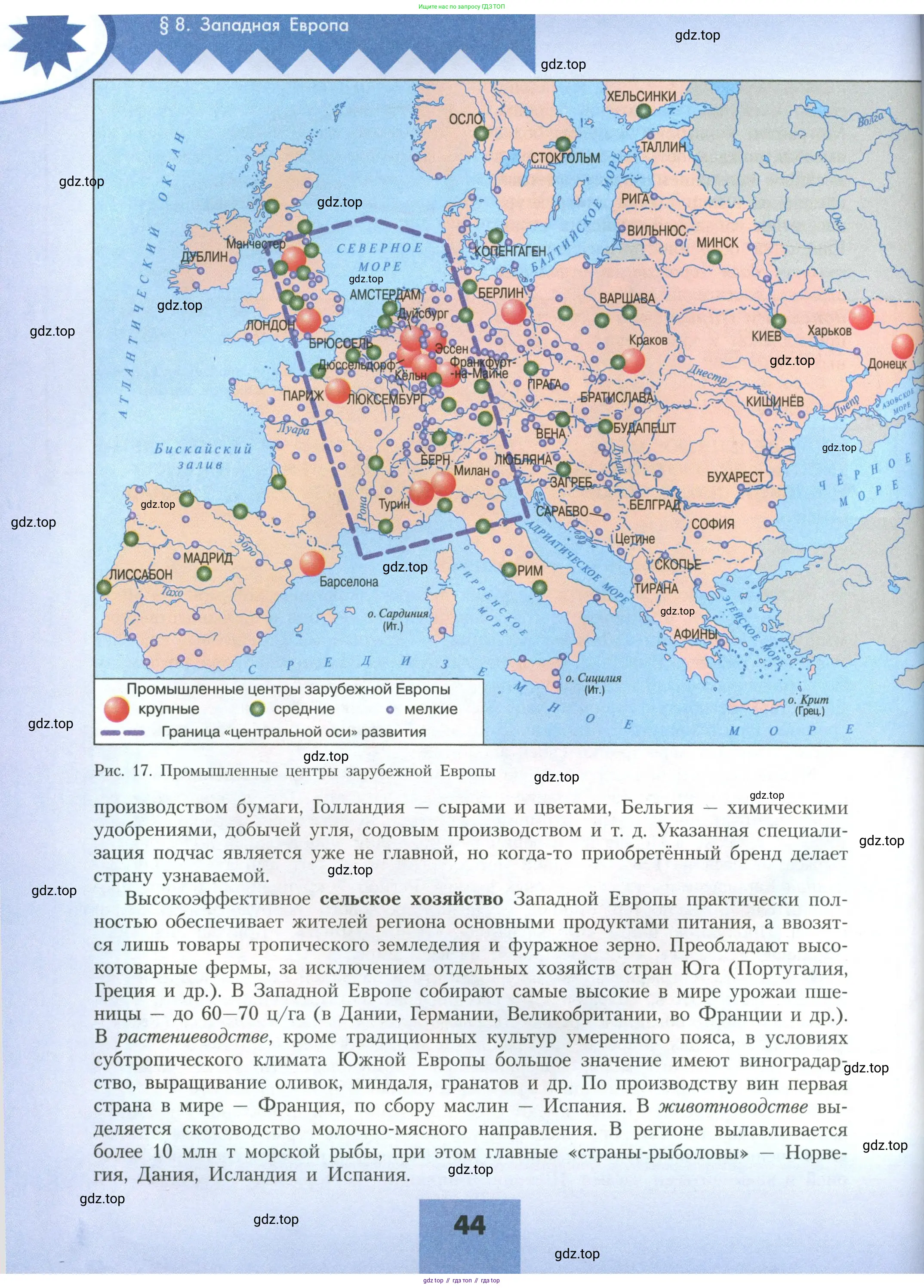 География, 11 класс Учебник, авторы: Гладкий Юрий Никифорович, Николина Вера Викторовна, издательство Просвещение, Москва, 2019, жёлтого цвета, страница 44