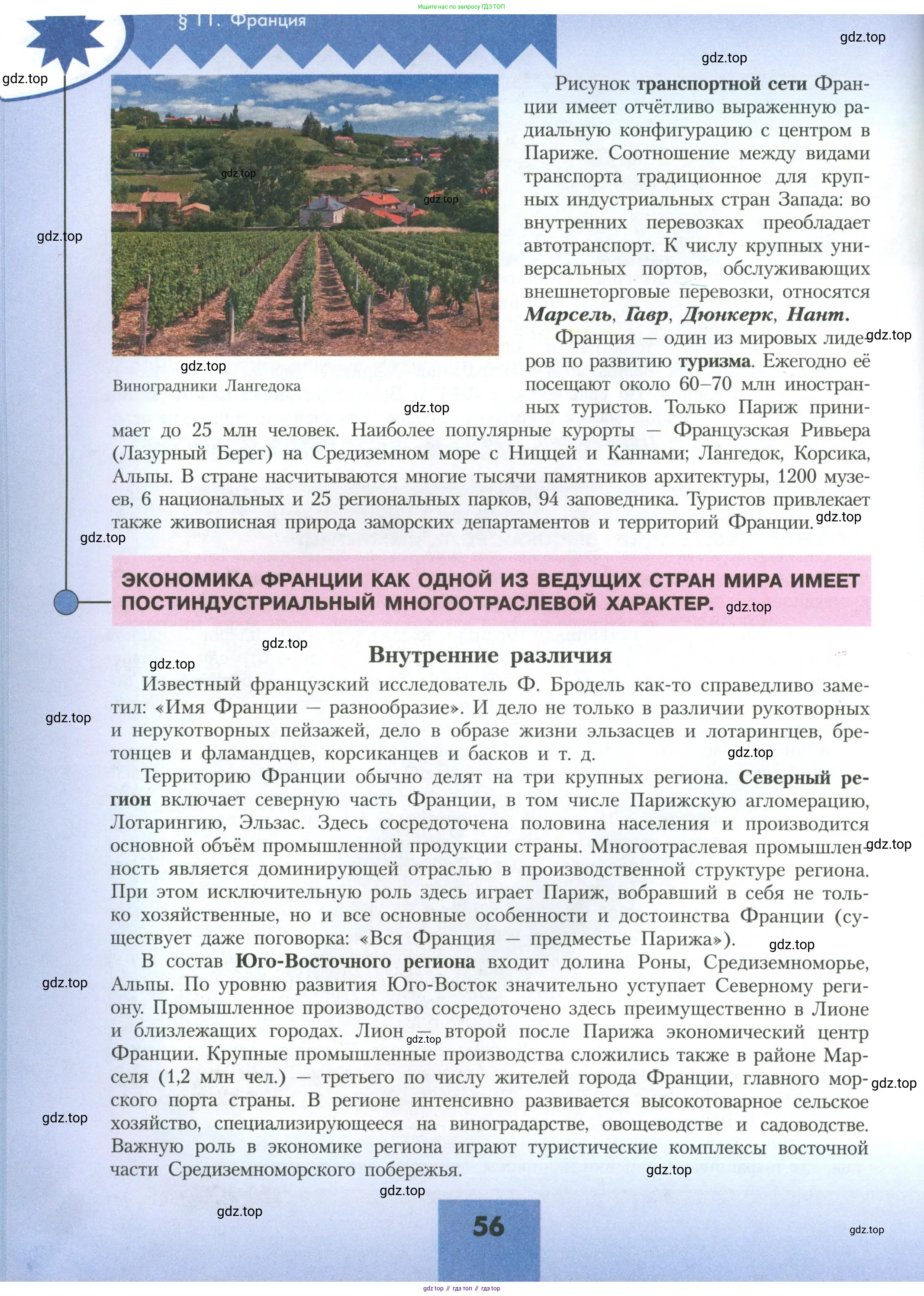 География, 11 класс Учебник, авторы: Гладкий Юрий Никифорович, Николина Вера Викторовна, издательство Просвещение, Москва, 2019, жёлтого цвета, страница 56
