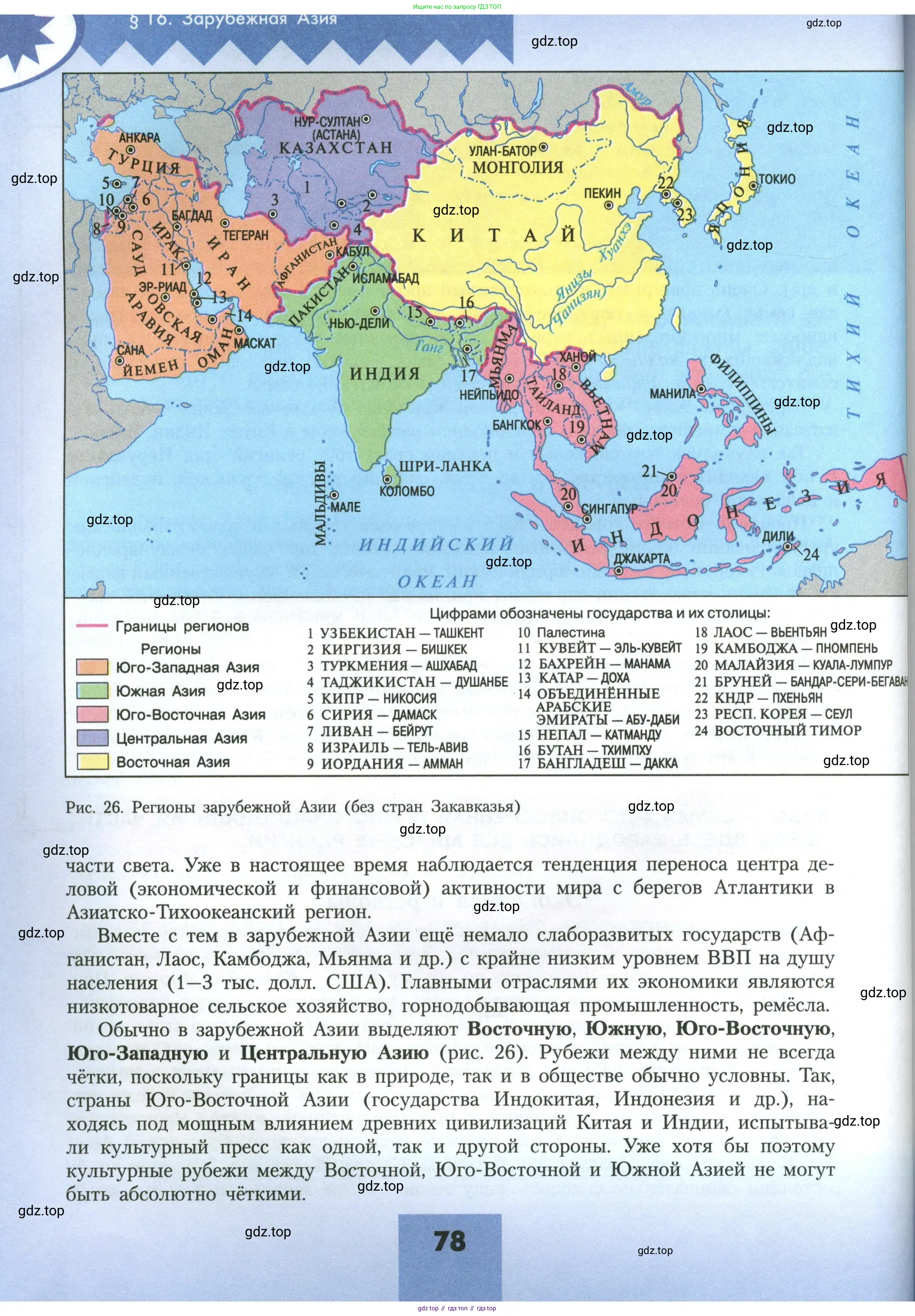 География, 11 класс Учебник, авторы: Гладкий Юрий Никифорович, Николина Вера Викторовна, издательство Просвещение, Москва, 2019, жёлтого цвета, страница 78