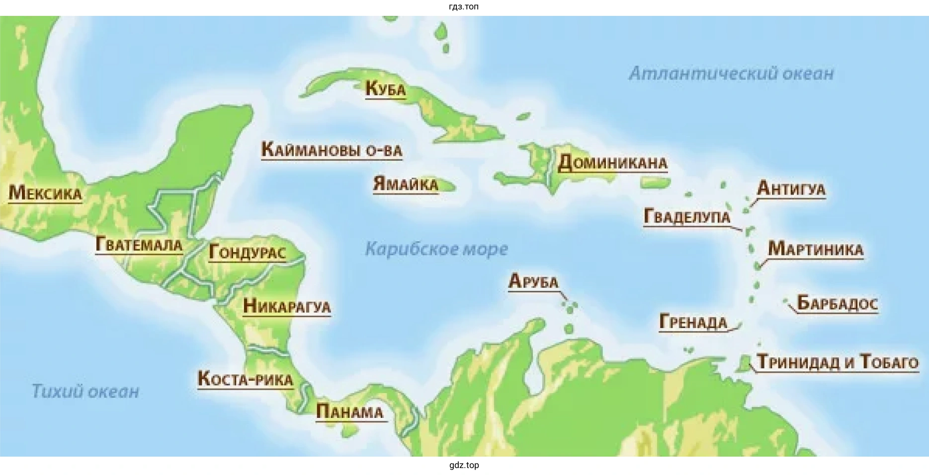Рисунок 3. Страны Карибского региона.