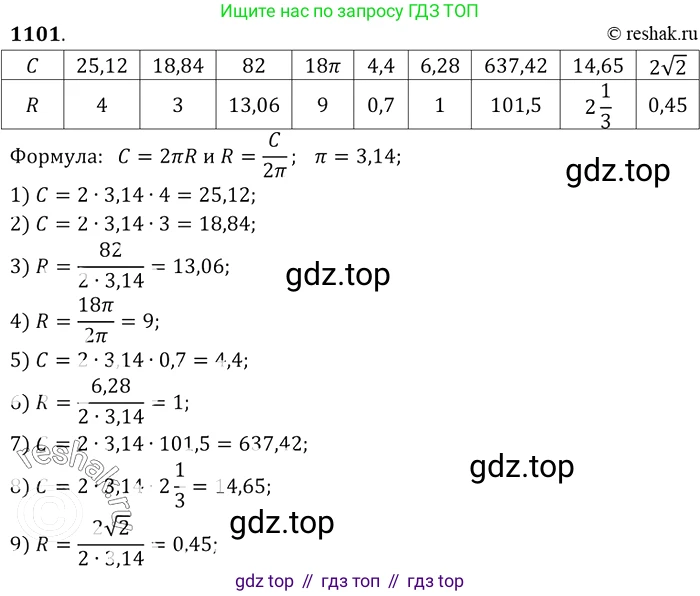 Геометрия, 7-9 класс Учебник, авторы: Атанасян Левон Сергеевич, Бутузов Валентин Фёдорович, Кадомцев Сергей Борисович, Позняк Эдуард Генрихович, Юдина Ирина Игоревна, издательство Просвещение, Москва, 2013 - 2022, страница 282, номер 1101, Решение 2