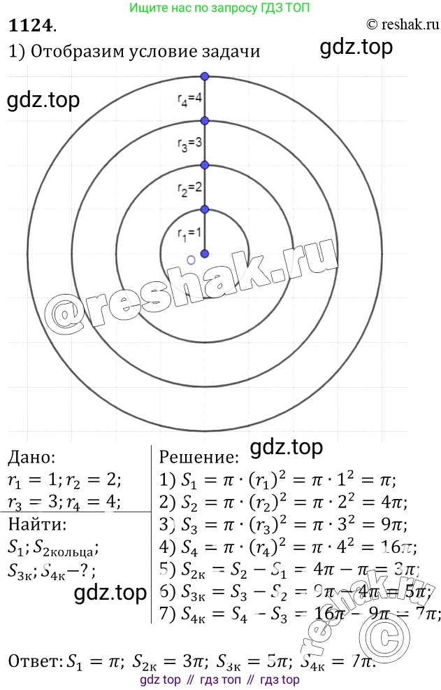 Геометрия, 7-9 класс Учебник, авторы: Атанасян Левон Сергеевич, Бутузов Валентин Фёдорович, Кадомцев Сергей Борисович, Позняк Эдуард Генрихович, Юдина Ирина Игоревна, издательство Просвещение, Москва, 2013 - 2022, страница 284, номер 1124, Решение 2