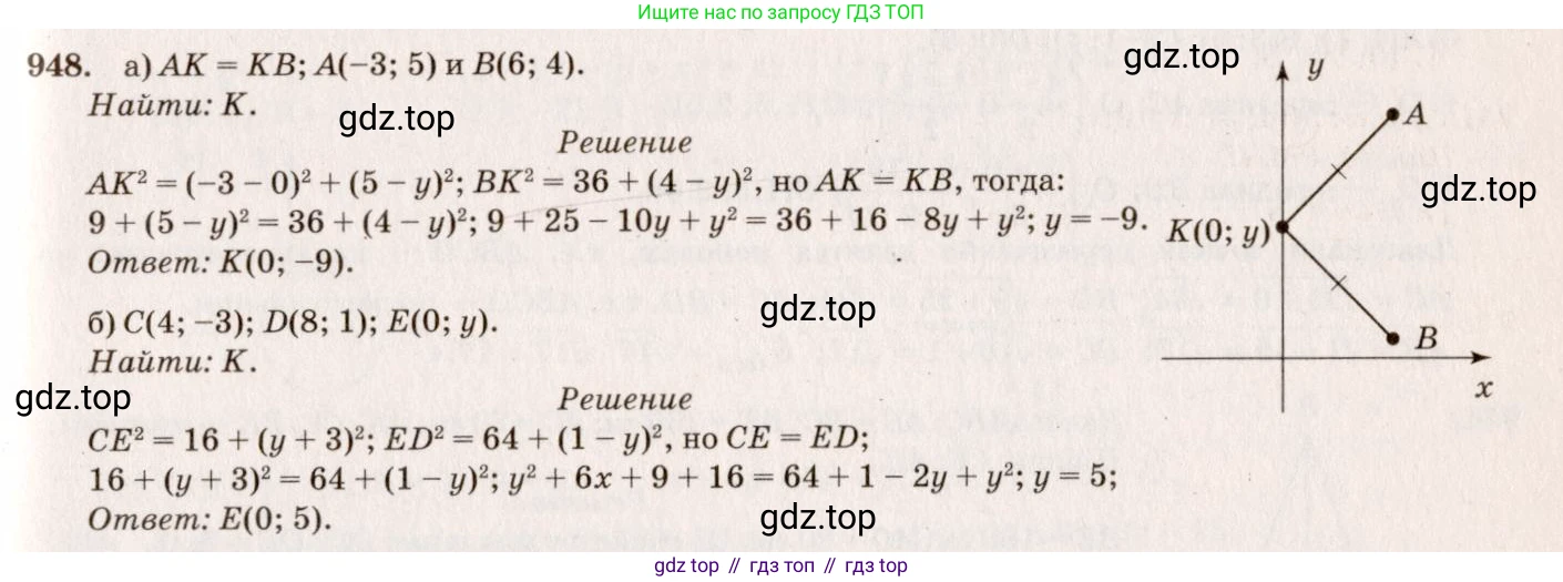Геометрия, 7-9 класс Учебник, авторы: Атанасян Левон Сергеевич, Бутузов Валентин Фёдорович, Кадомцев Сергей Борисович, Позняк Эдуард Генрихович, Юдина Ирина Игоревна, издательство Просвещение, Москва, 2013 - 2022, страница 233, номер 948, Решение 7