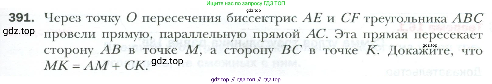 ГДЗ Геометрия, 7 класс Учебник, авторы: Мерзляк Аркадий Григорьевич, Полонский Виталий Борисович, Якир Михаил Семёнович, издательство Просвещение, Москва, 2023, оранжевого цвета, страница 113, номер 391, Условие 2023