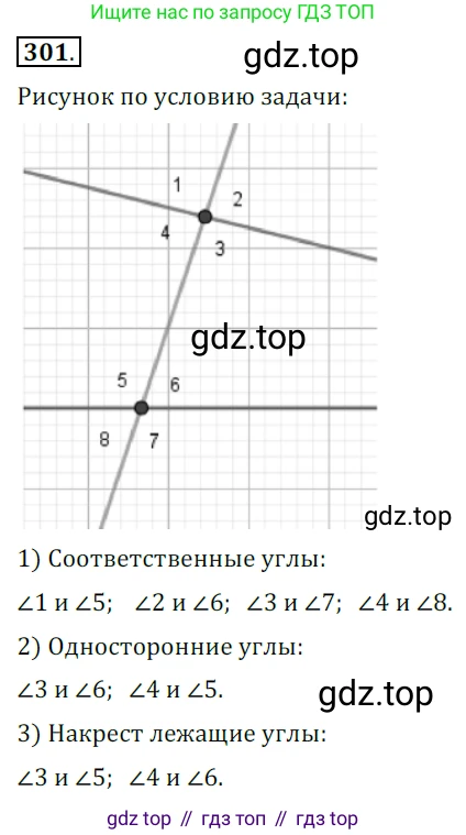 ГДЗ Геометрия, 7 класс Учебник, авторы: Мерзляк Аркадий Григорьевич, Полонский Виталий Борисович, Якир Михаил Семёнович, издательство Просвещение, Москва, 2023, оранжевого цвета, страница 87, номер 301, Решение 5 (2015-2022)