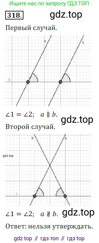 ГДЗ Геометрия, 7 класс Учебник, авторы: Мерзляк Аркадий Григорьевич, Полонский Виталий Борисович, Якир Михаил Семёнович, издательство Просвещение, Москва, 2023, оранжевого цвета, страница 96, номер 318, Решение 5 (2015-2022)