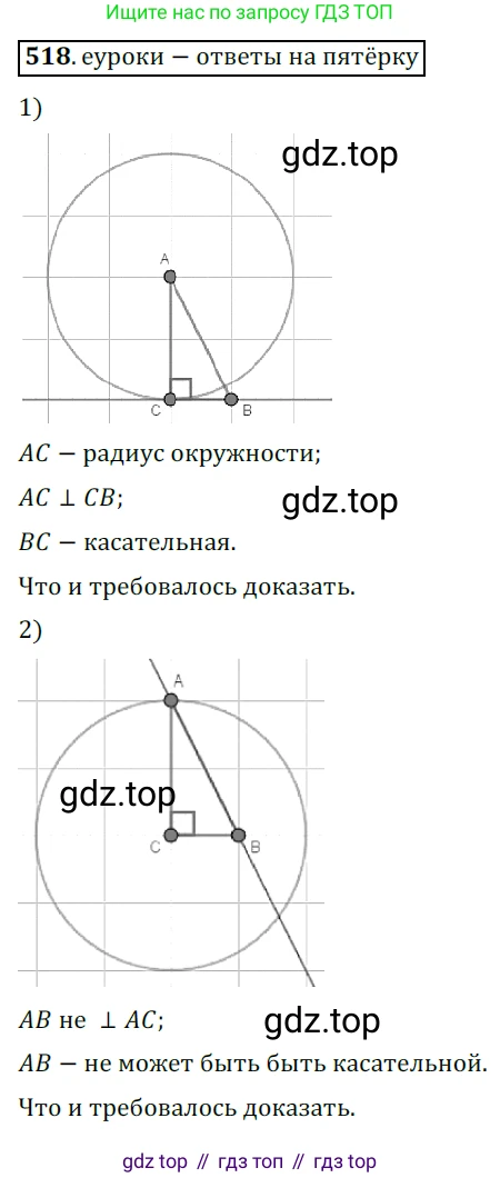 ГДЗ Геометрия, 7 класс Учебник, авторы: Мерзляк Аркадий Григорьевич, Полонский Виталий Борисович, Якир Михаил Семёнович, издательство Просвещение, Москва, 2023, оранжевого цвета, страница 133, номер 518, Решение 5 (2015-2022)